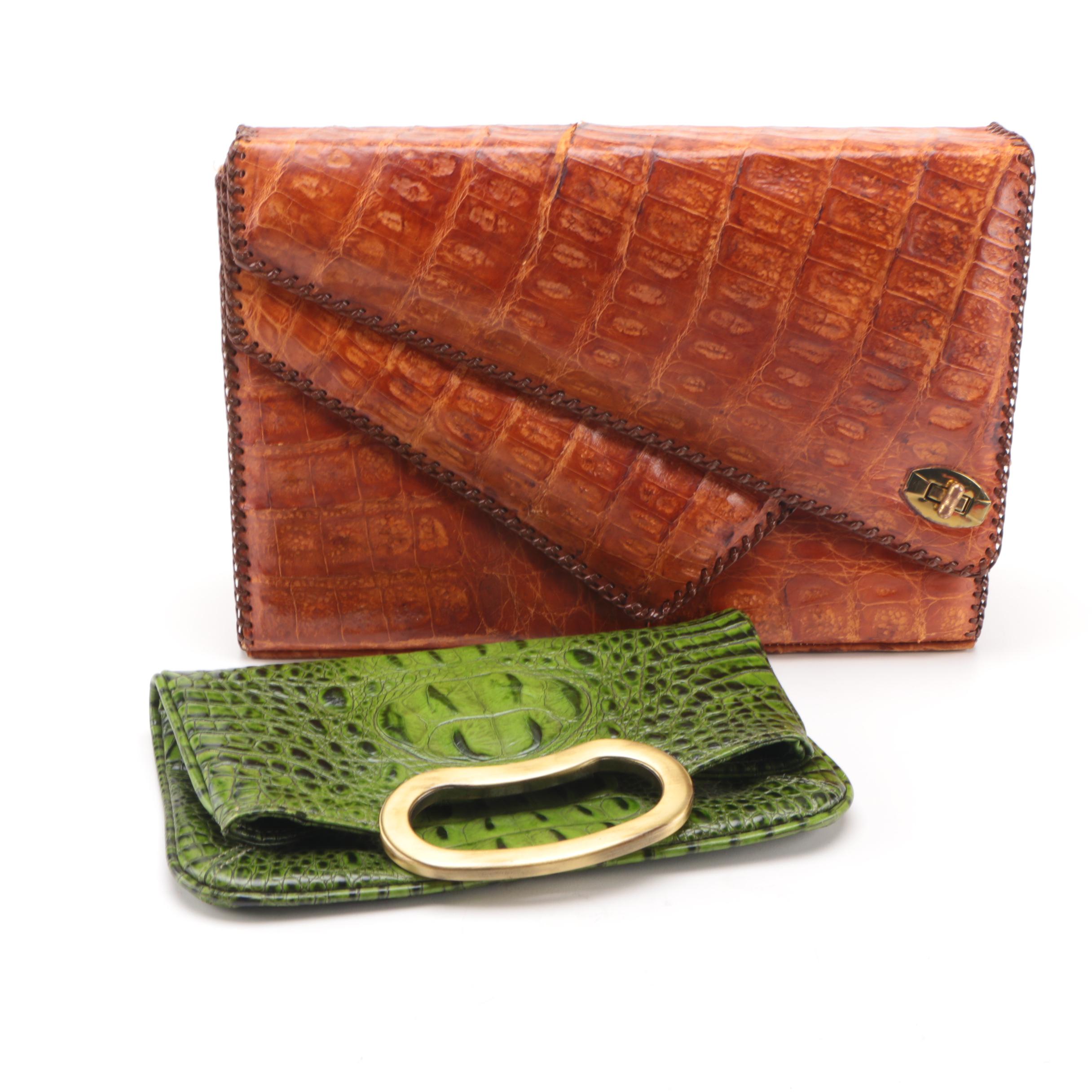 Alligator and Embossed Leather Bags