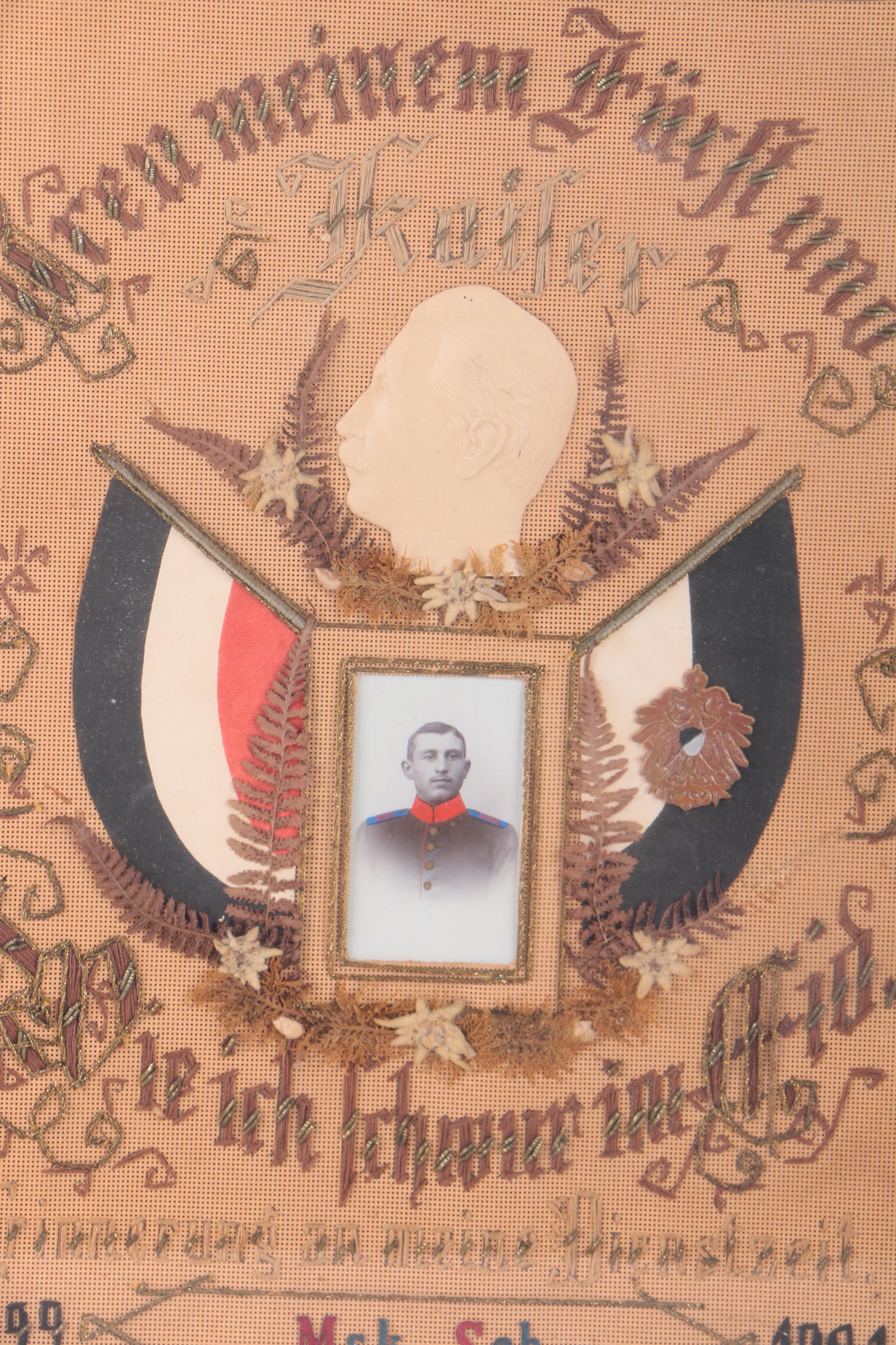 Antique German Language Military Service Shadow Box