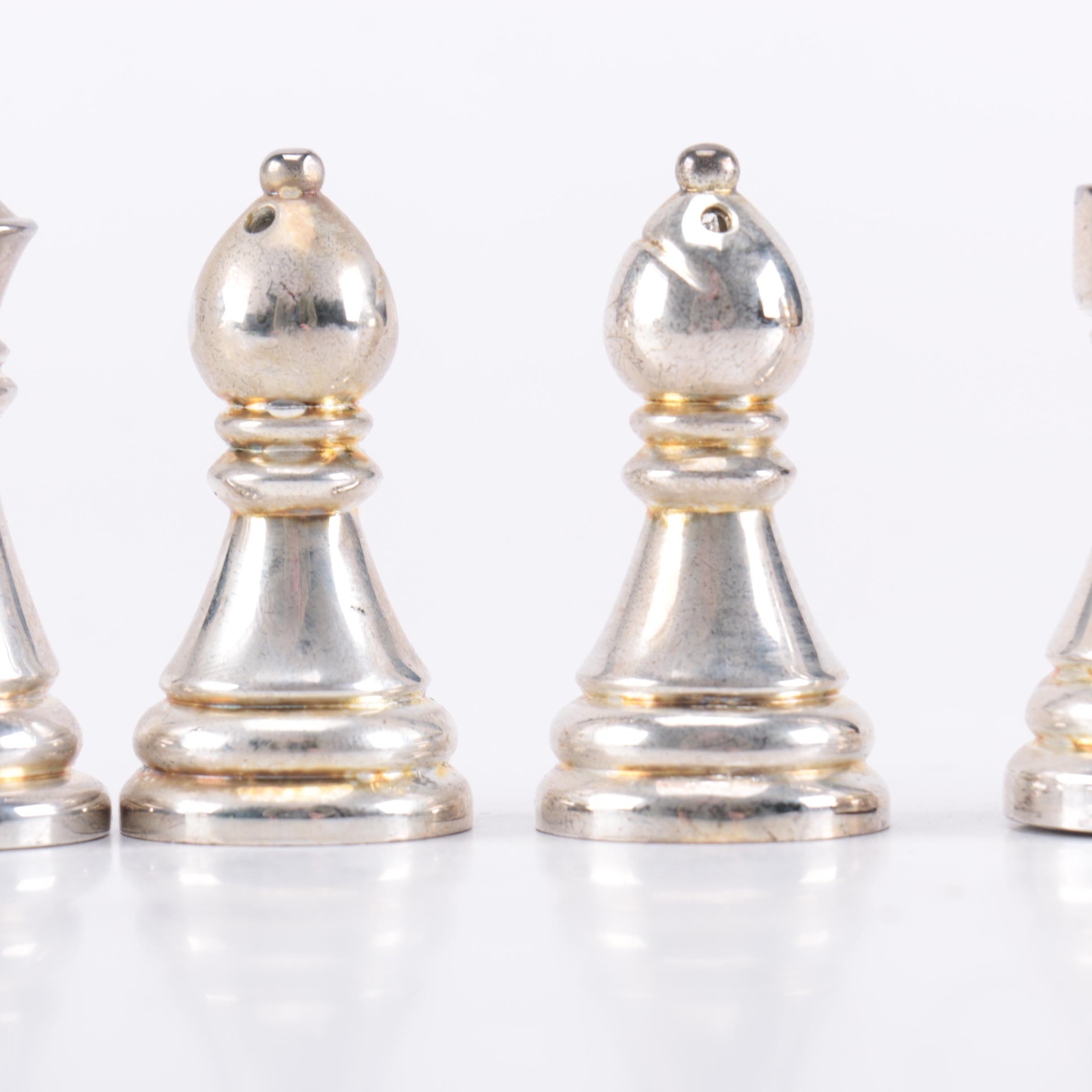 Towle Chess Themed Salt and Pepper Shakers