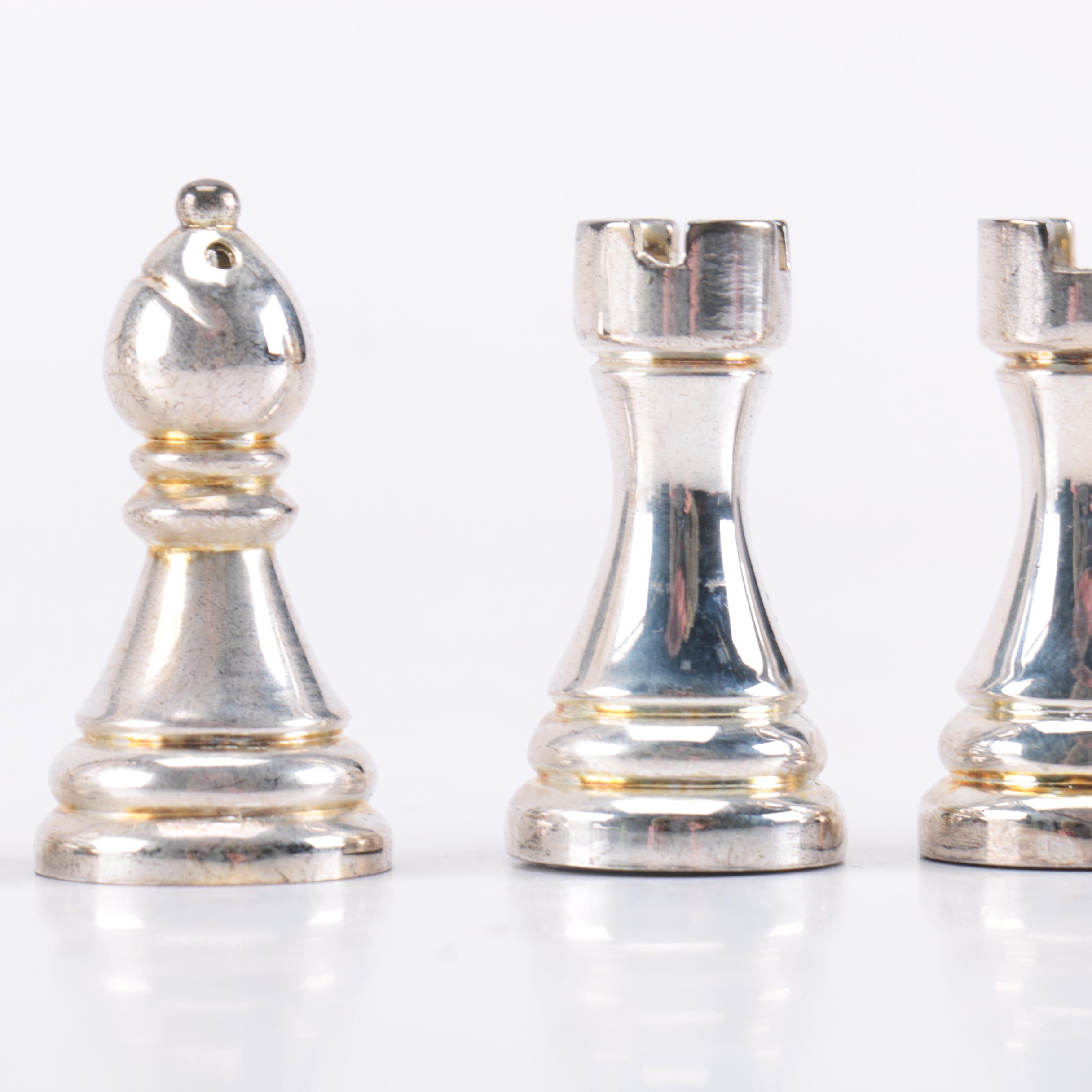 Towle Chess Themed Salt and Pepper Shakers