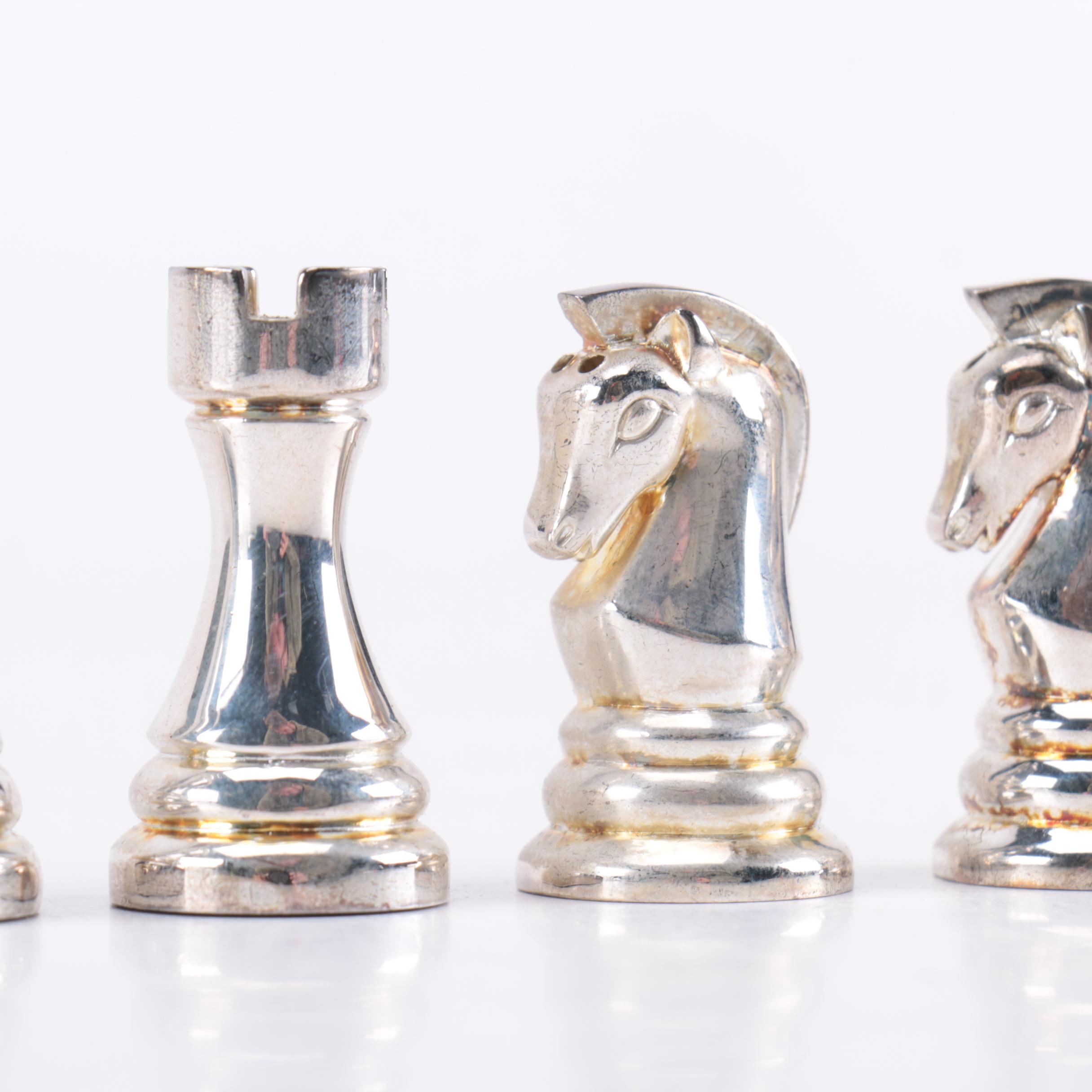 Towle Chess Themed Salt and Pepper Shakers