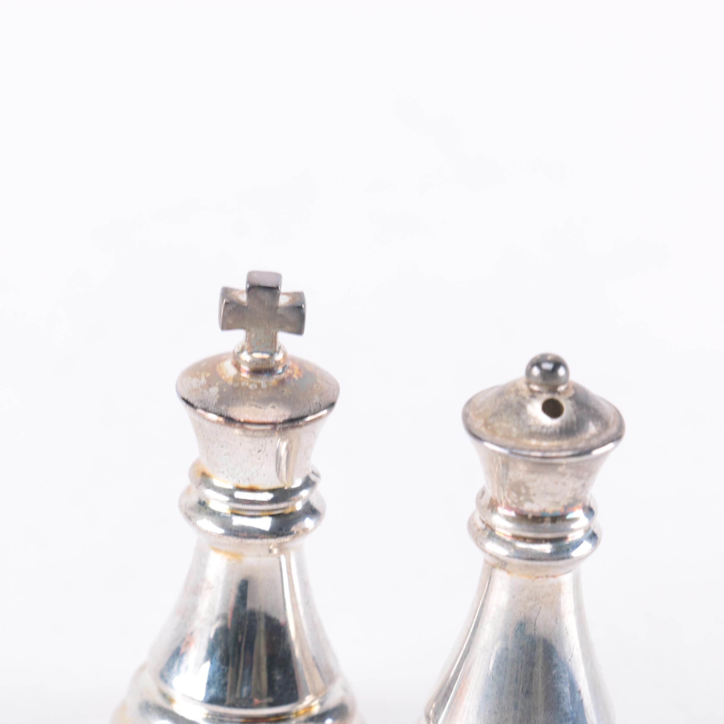 Towle Chess Themed Salt and Pepper Shakers