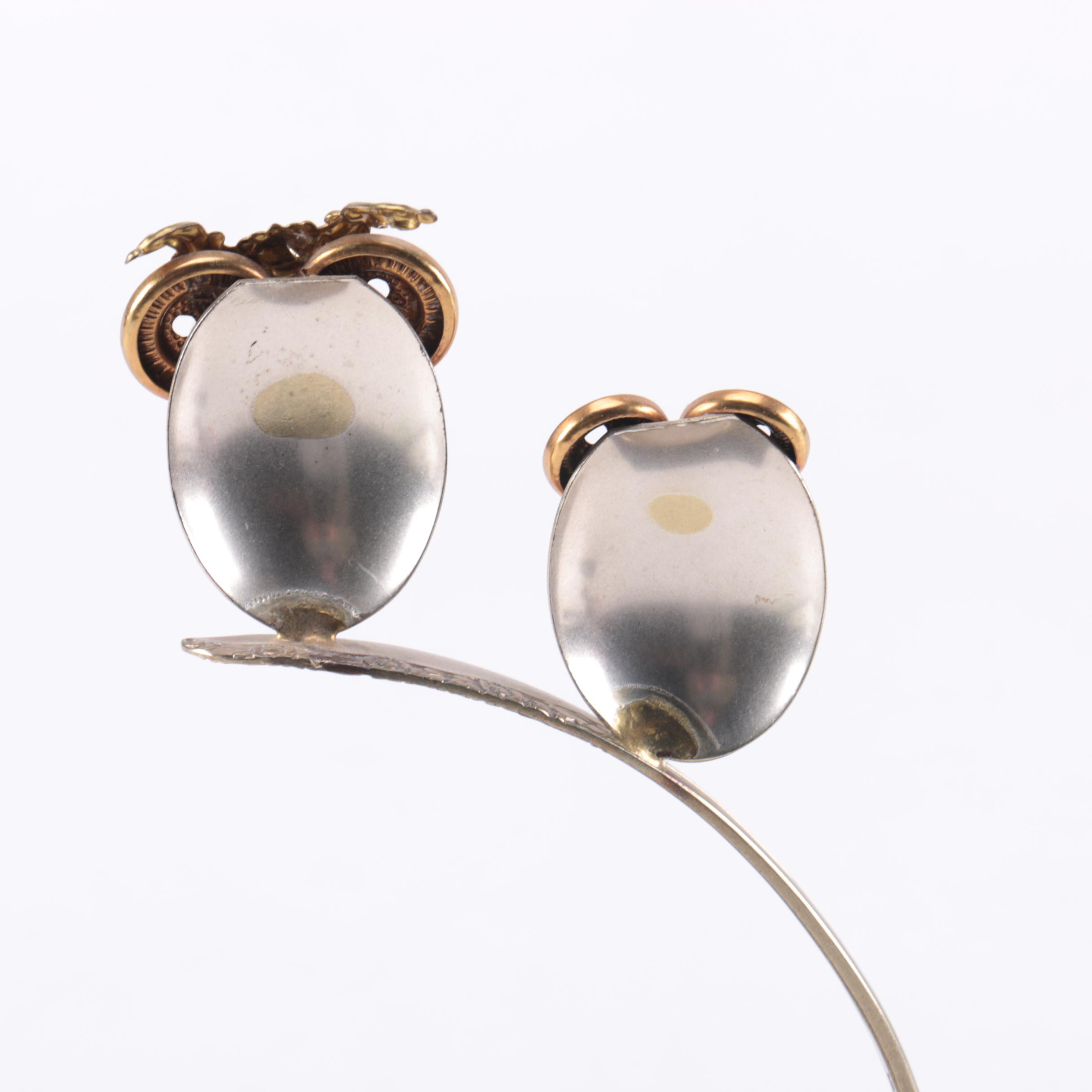 Raul Zuniga Spoon Art Owl Sculpture 1972 Casa Del Arte