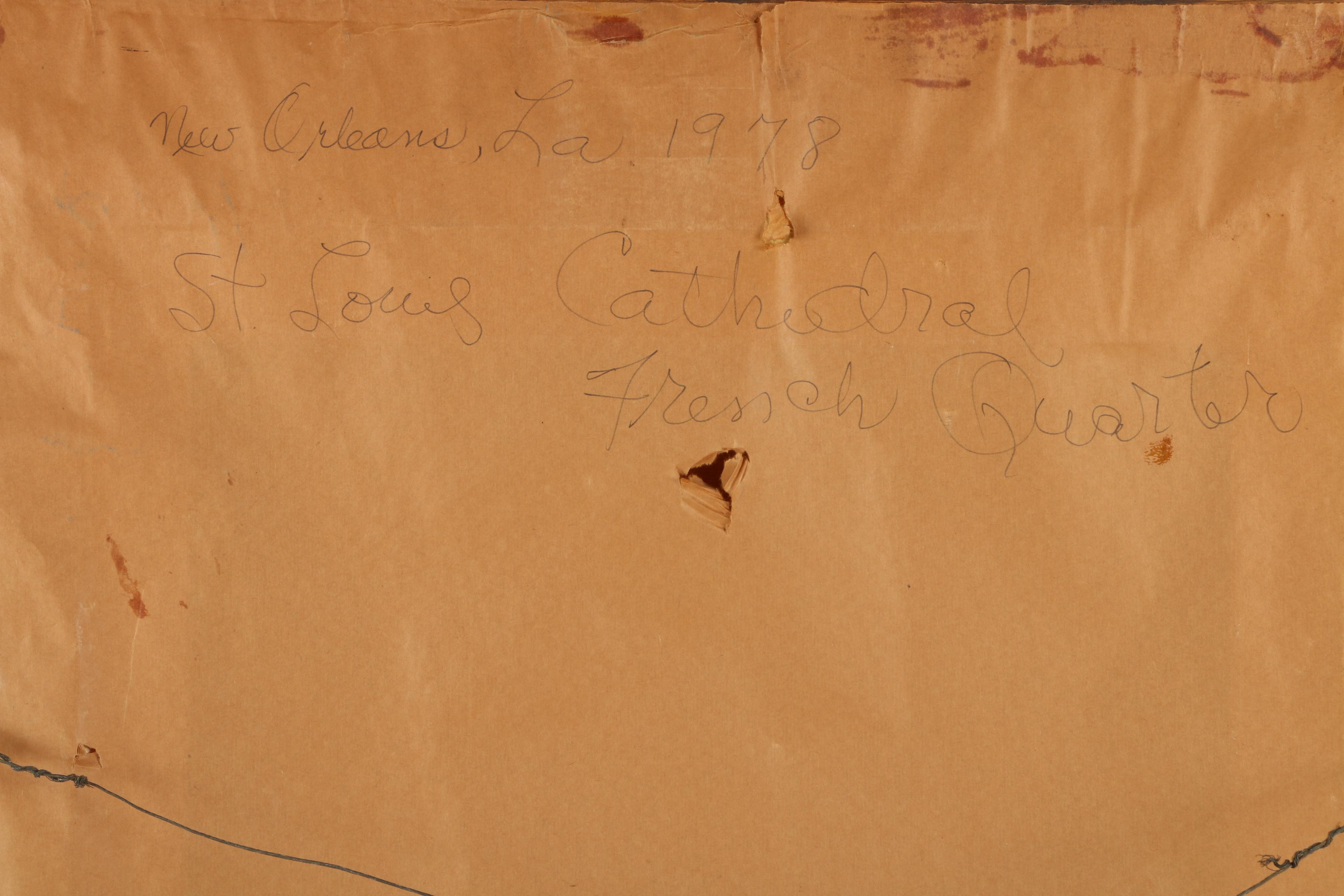 Oil on Canvas Painting of St. Louis Cathedral in New Orleans