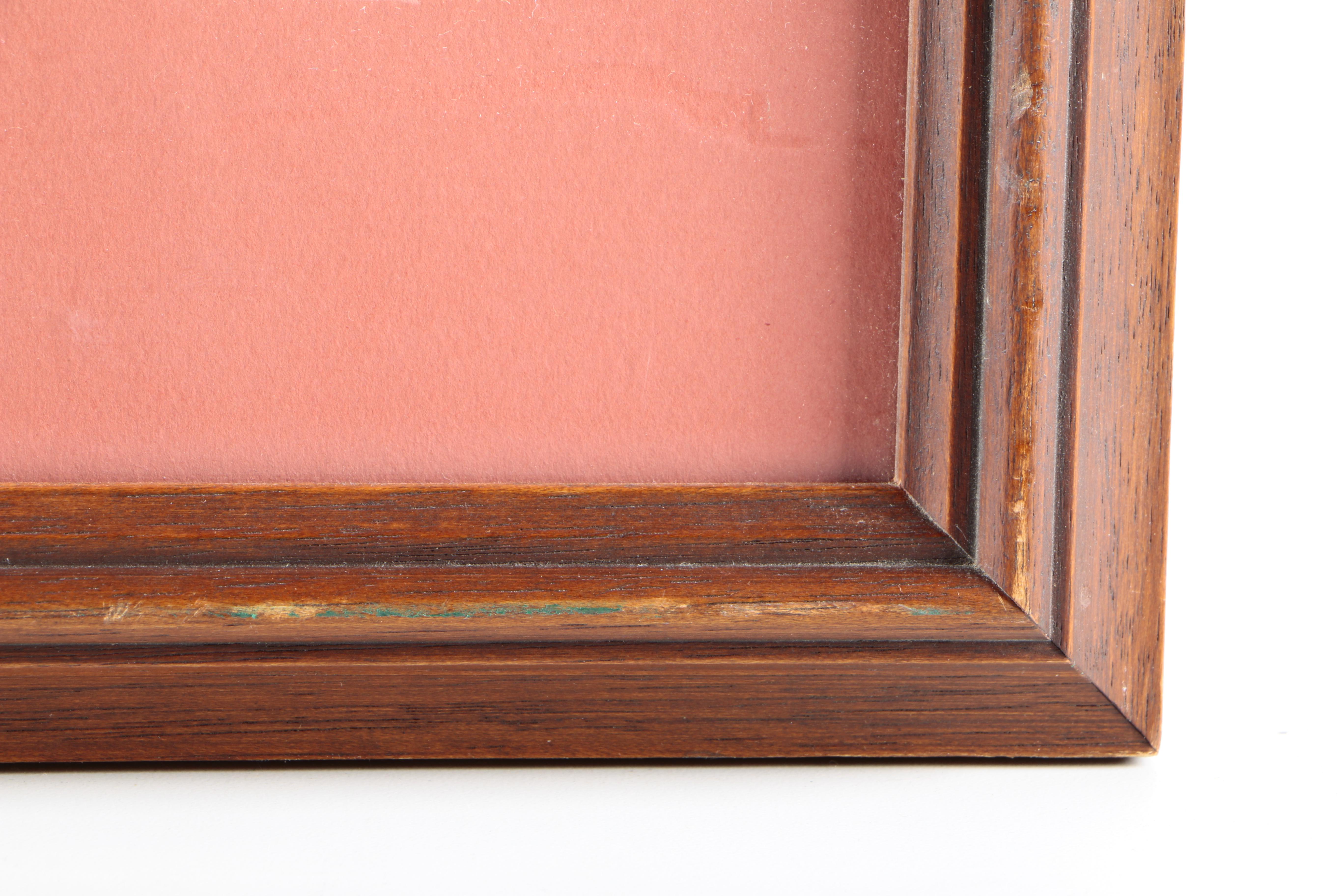 Raymond E. Collins 1979 Watercolor Painting on Paper of Landscape With Barn