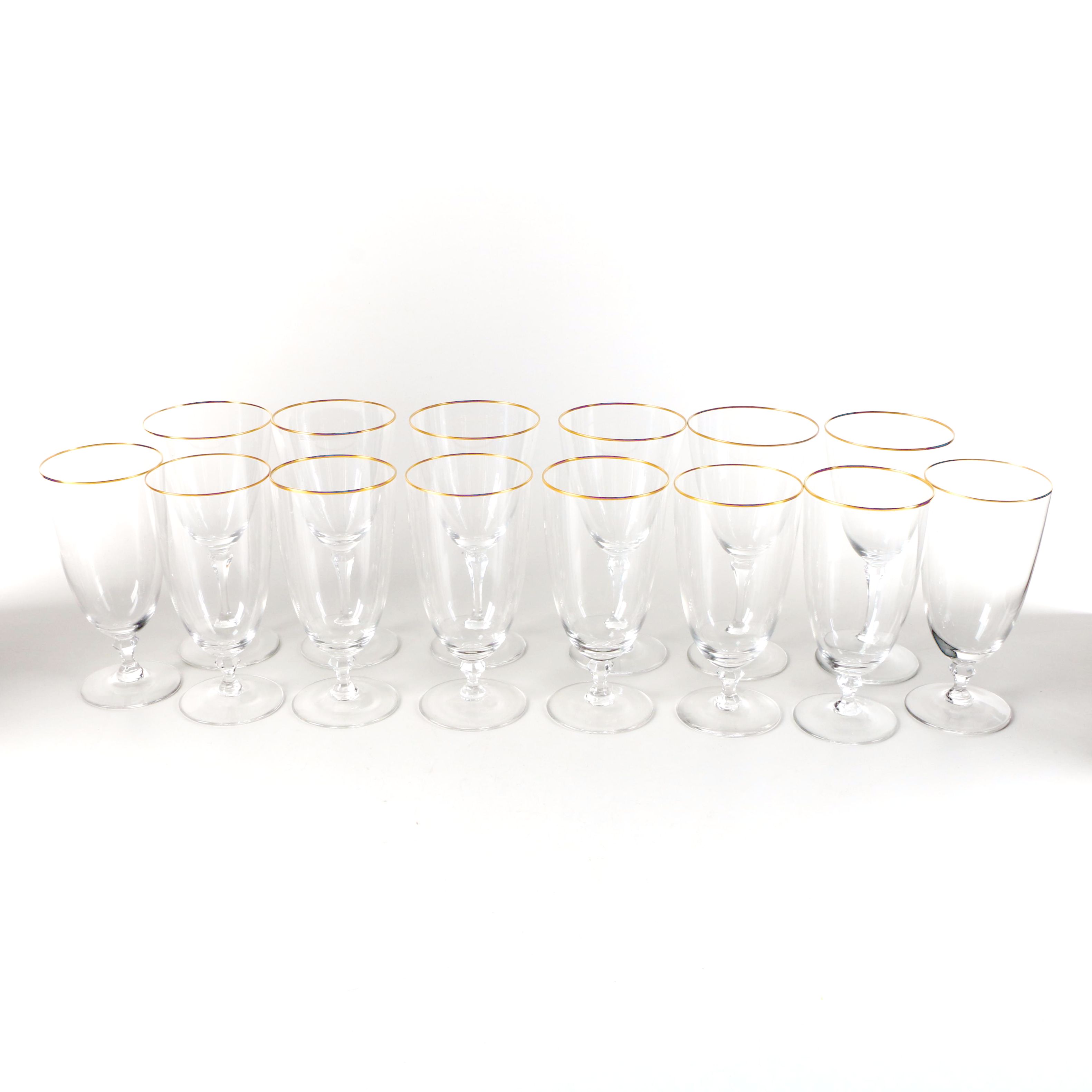 Lenox Gilted Iced Tea Glasses With Wine Glasses