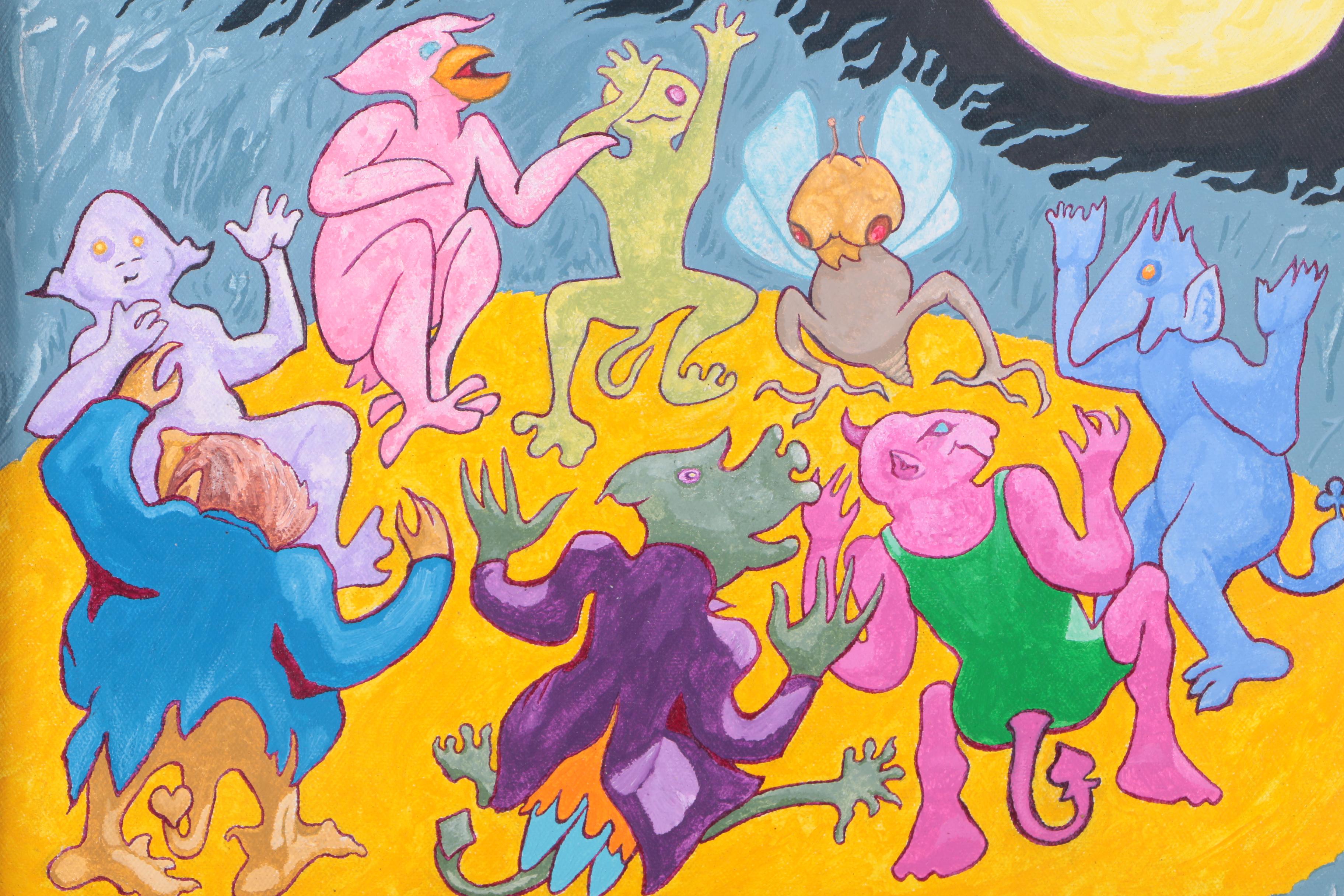 Morgan Mickles Acrylic on Canvas "Victory Dance"