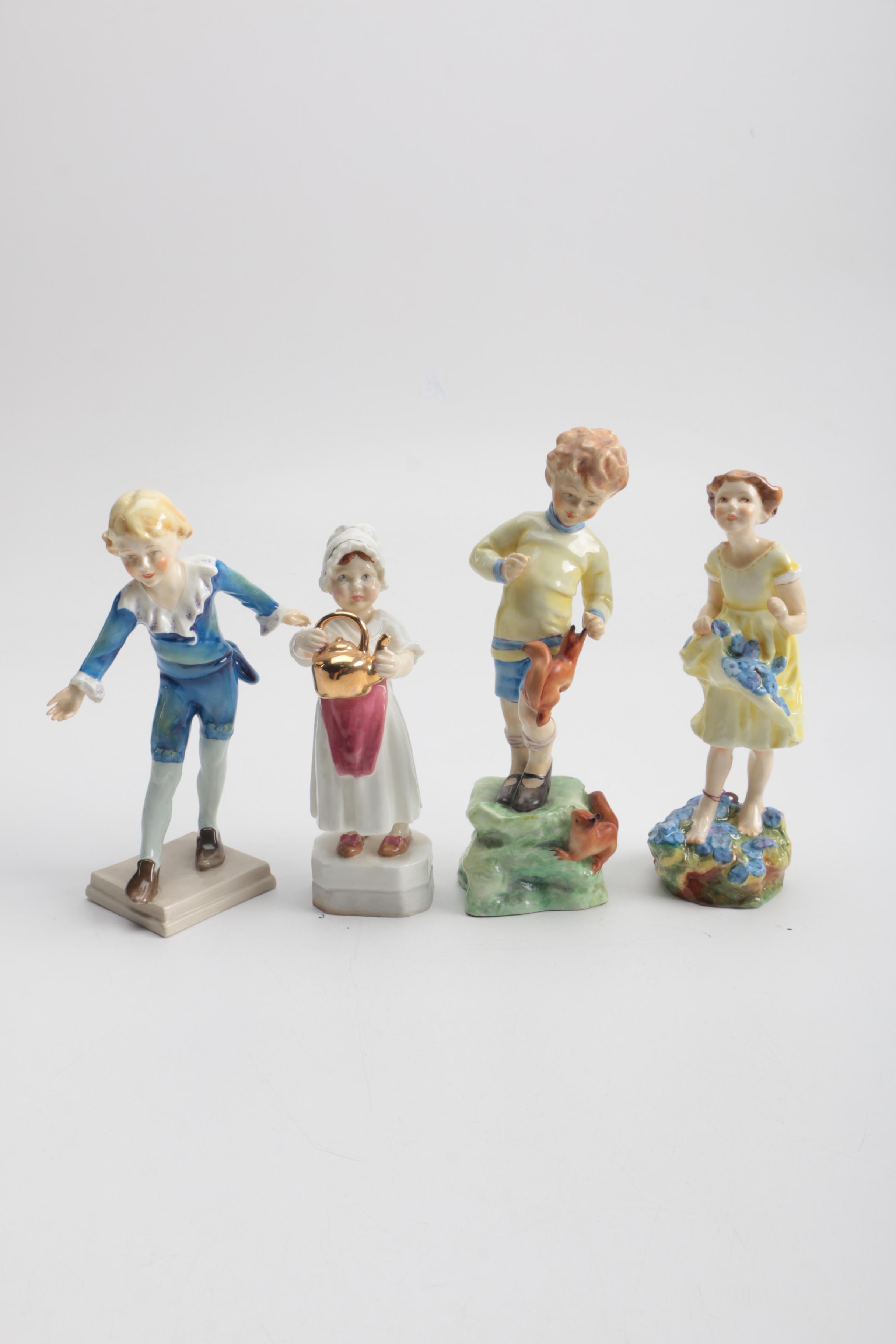 Collection of Children Figurines by Royal Worcester