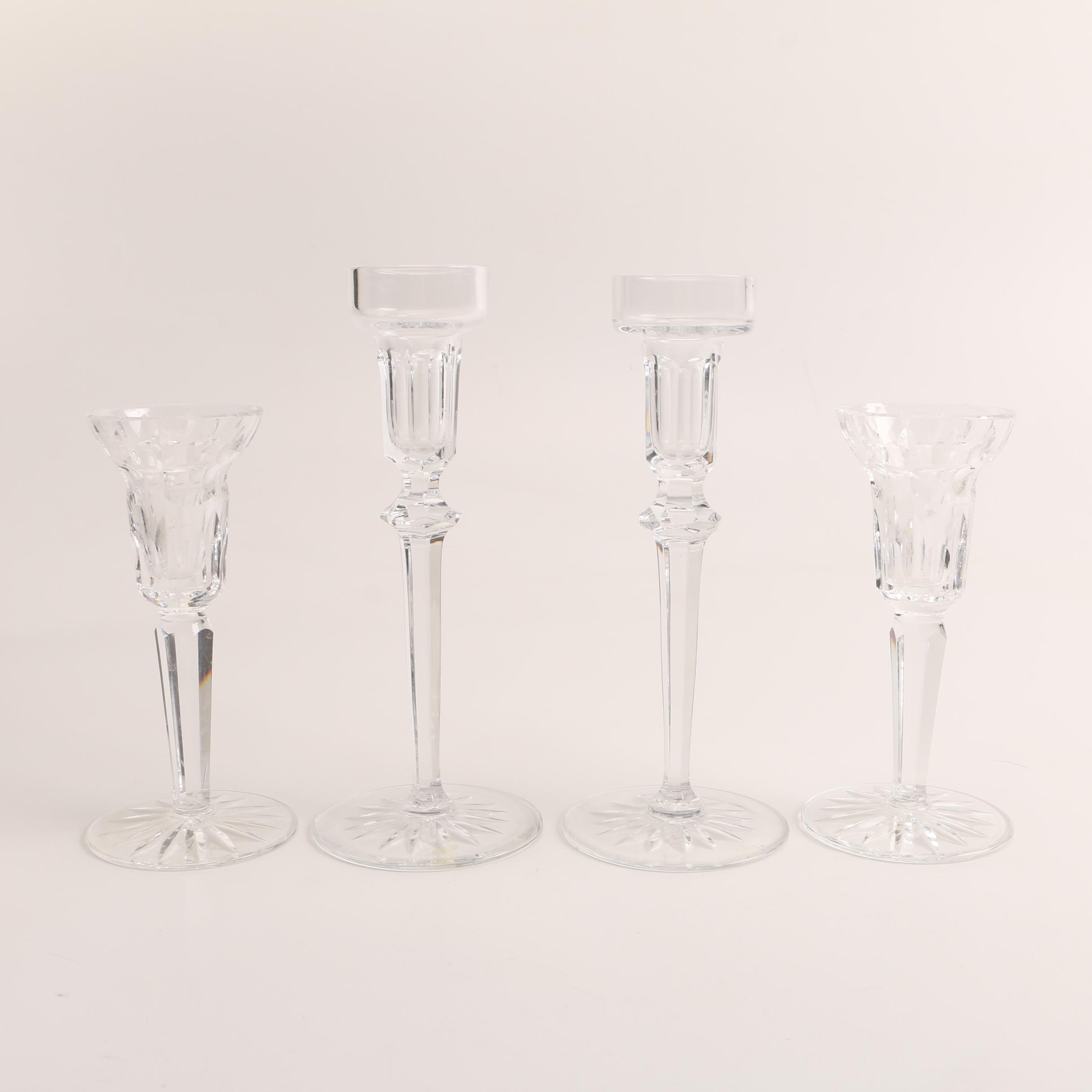 Rogaska and Waterford Crystal Candlesticks