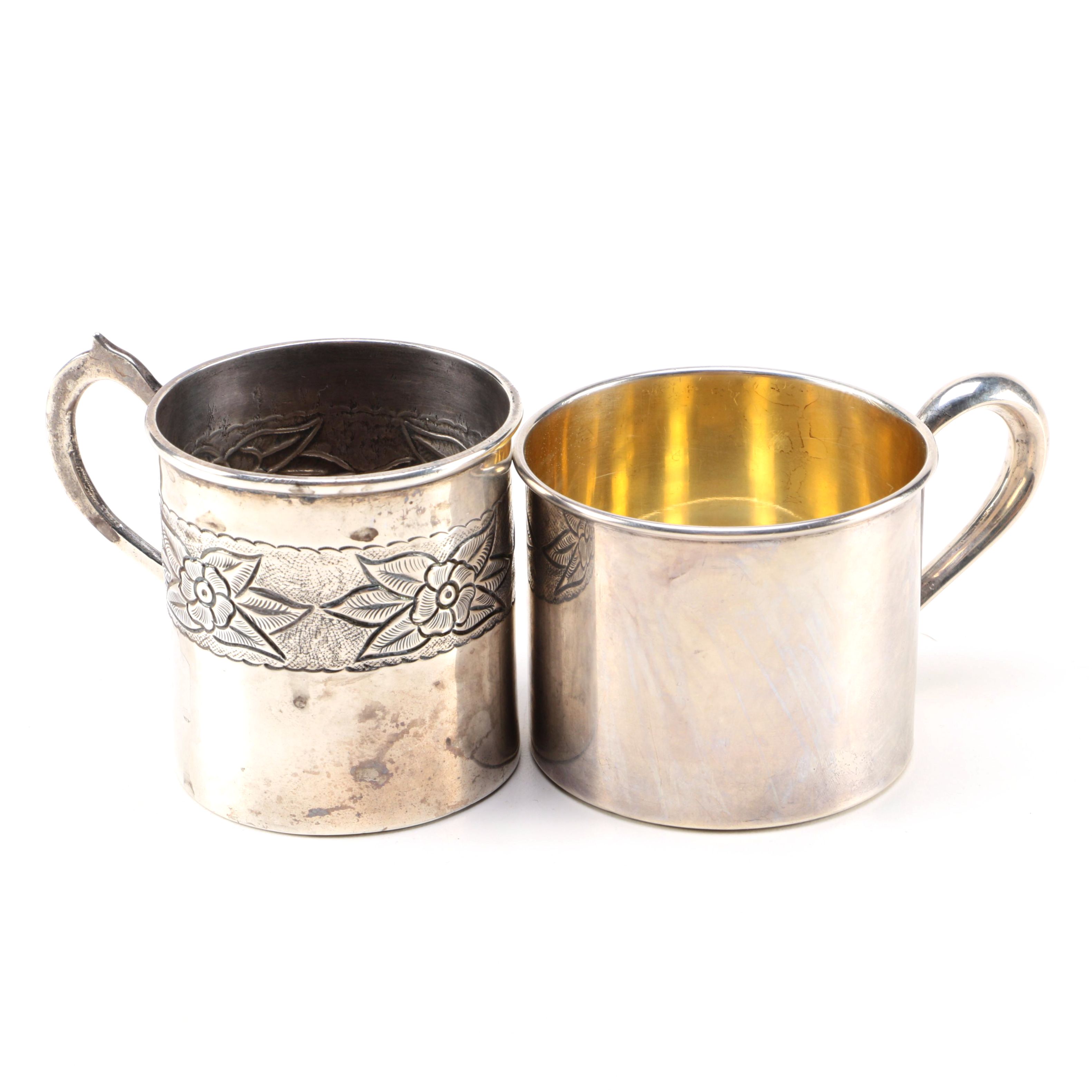 Sterling Silver Baby Cups Featuring Webster