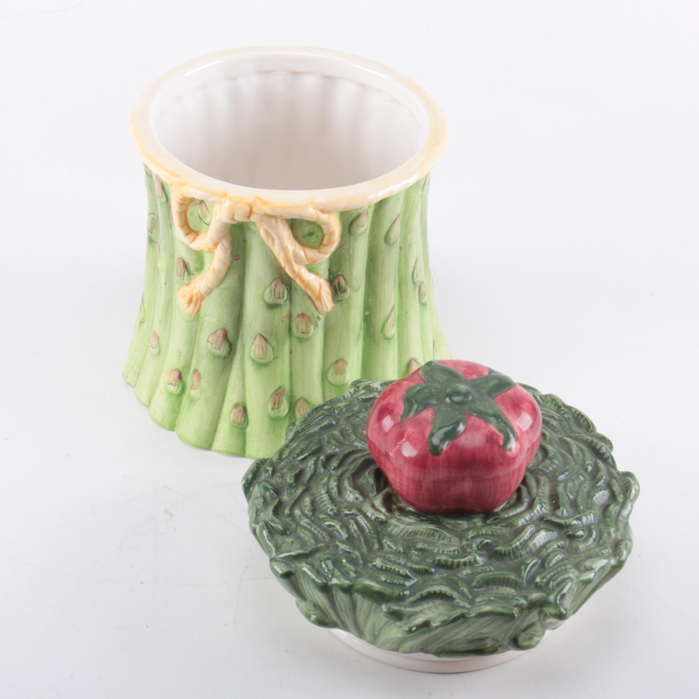 Set of Ceramic Vegetable Canisters