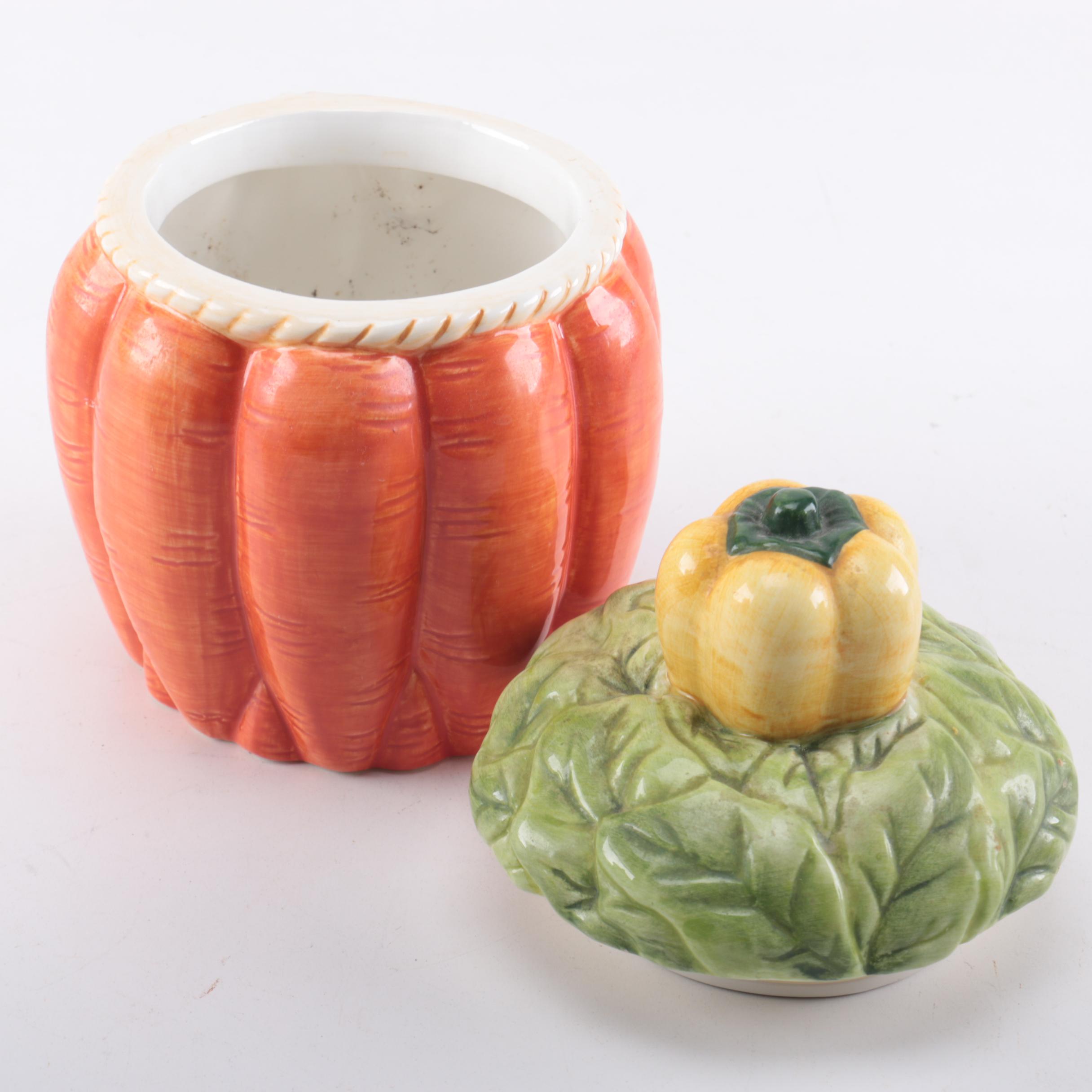 Set of Ceramic Vegetable Canisters