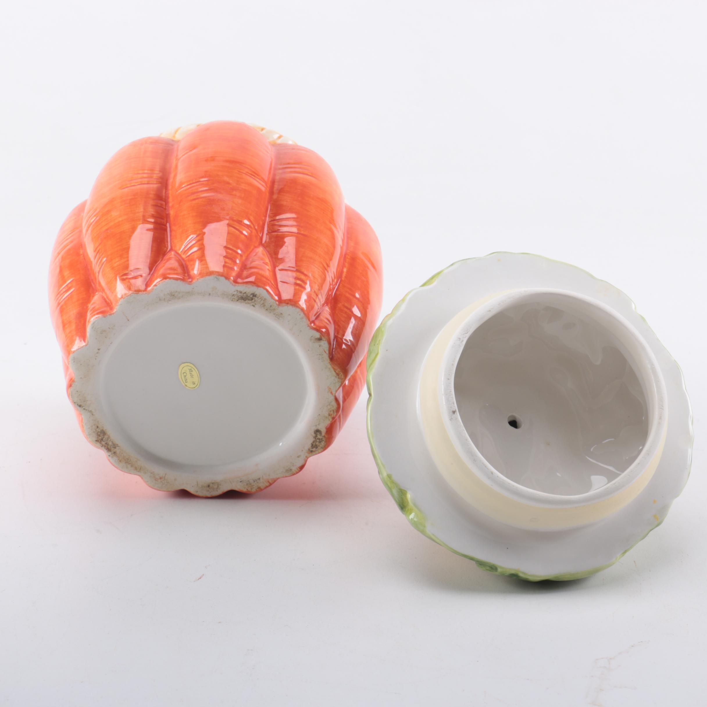 Set of Ceramic Vegetable Canisters