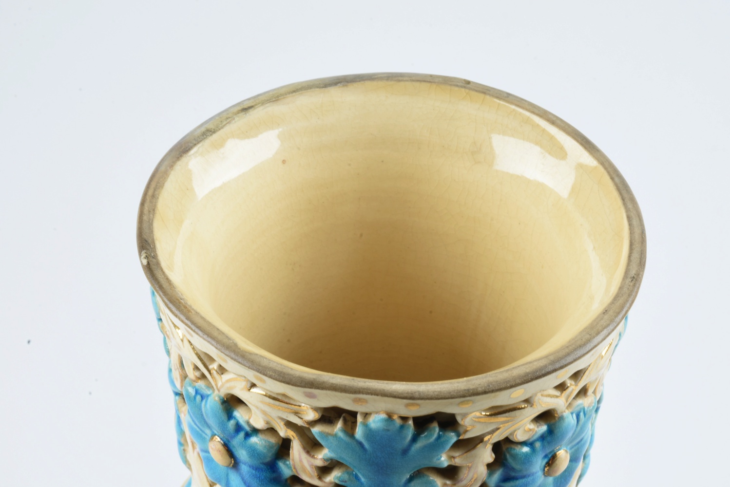 19th-Century Zsolnay Reticulated Ceramic Vase