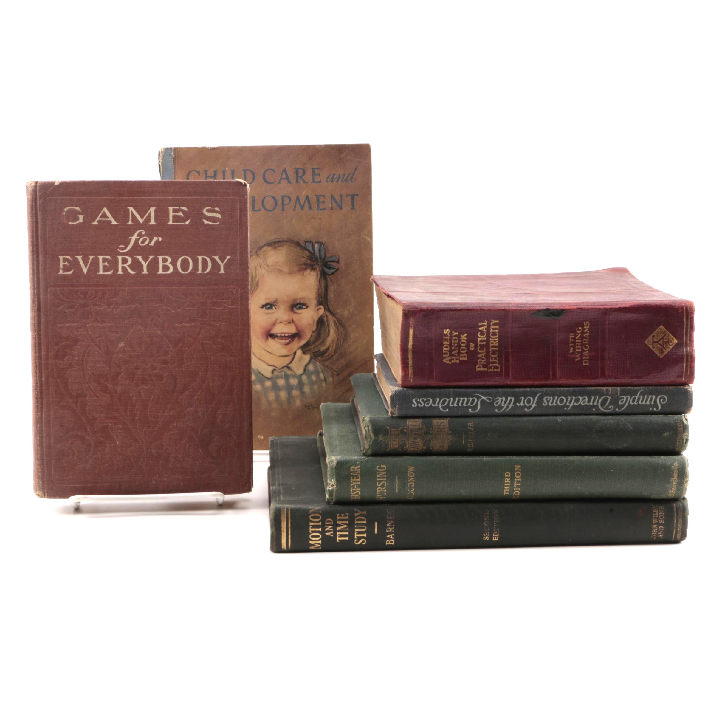 Vintage Nonfiction Books Including 1921 "First-Year Nursing"