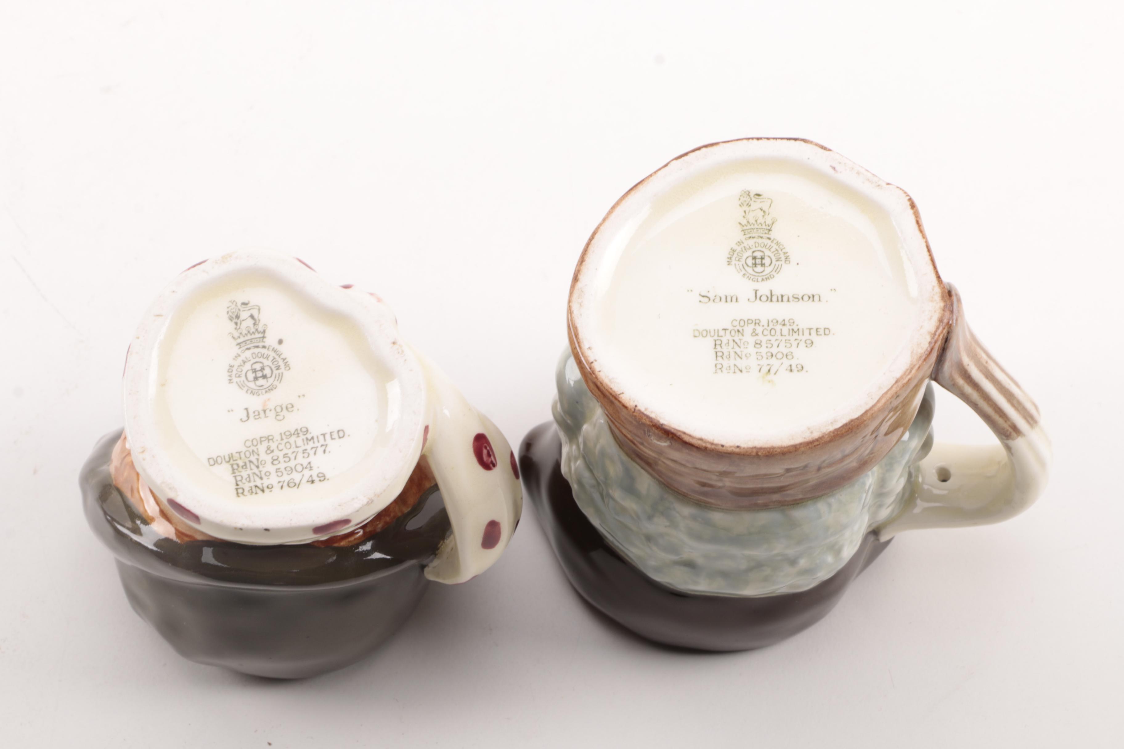 Miniature Set of Royal Doulton Toby Character Jugs