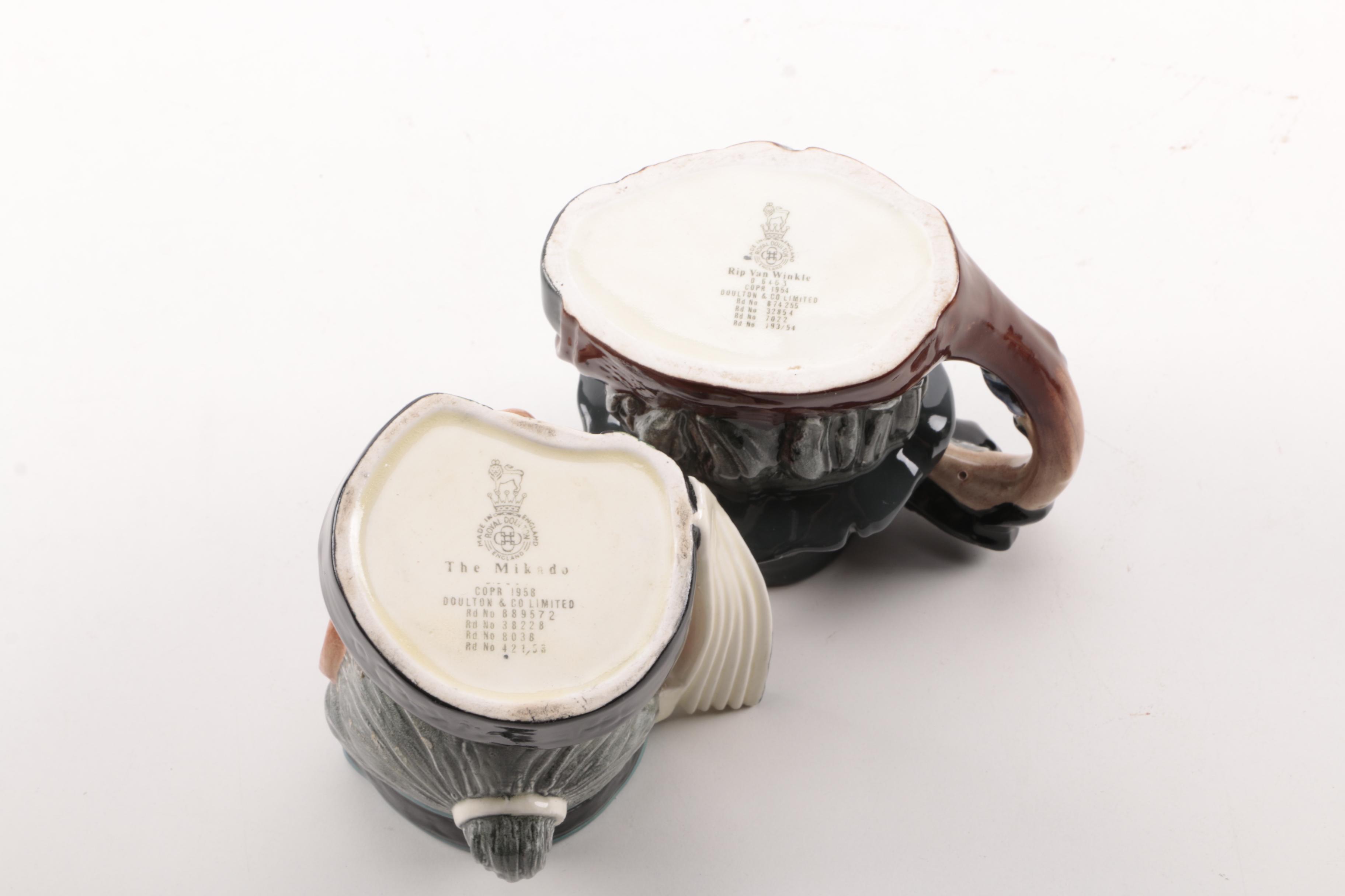 Miniature Set of Royal Doulton Toby Character Jugs