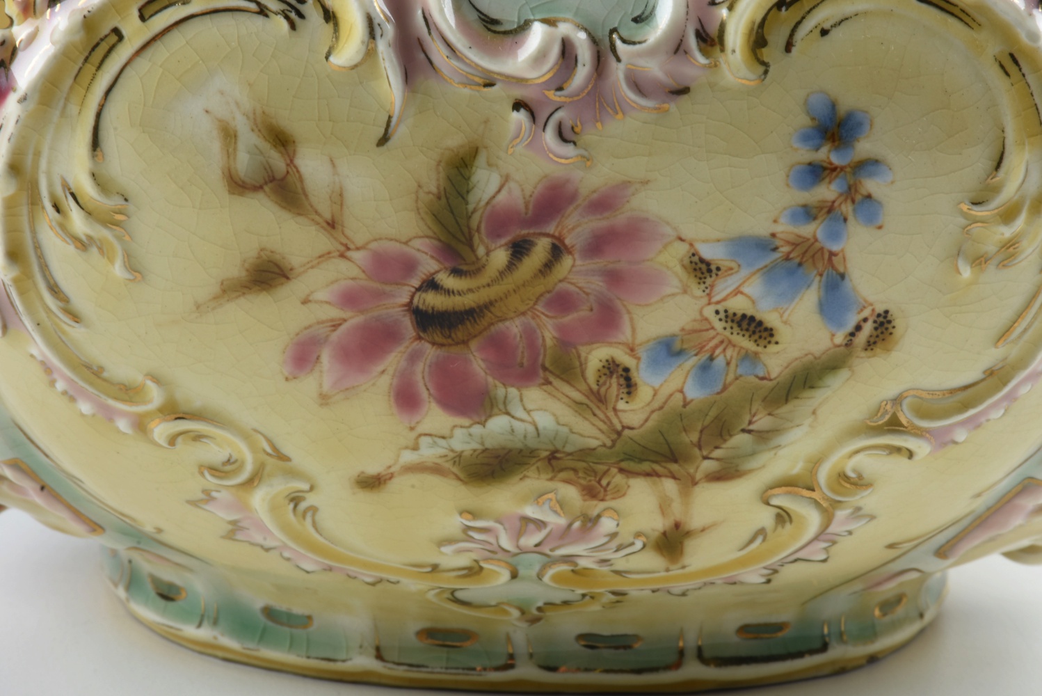 19th-Century Zsolnay Reticulated Ceramic Console Bowl