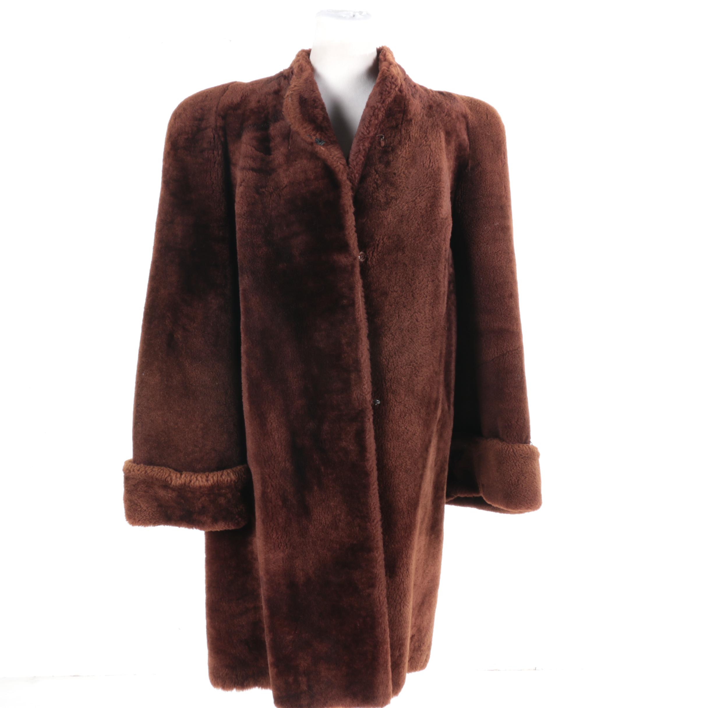 Vintage Strawbridge & Clothier Brown Mouton Coat