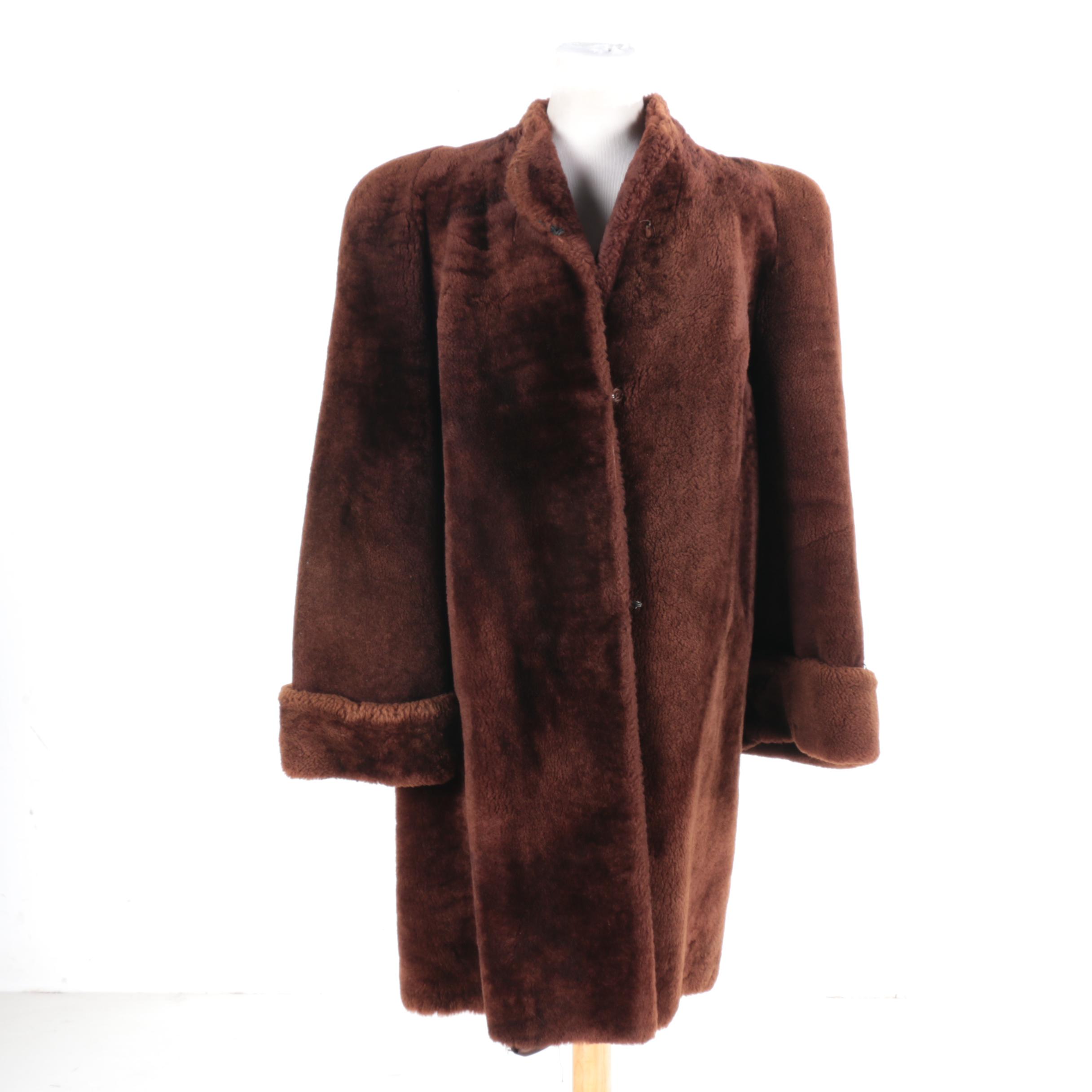 Vintage Strawbridge & Clothier Brown Mouton Coat