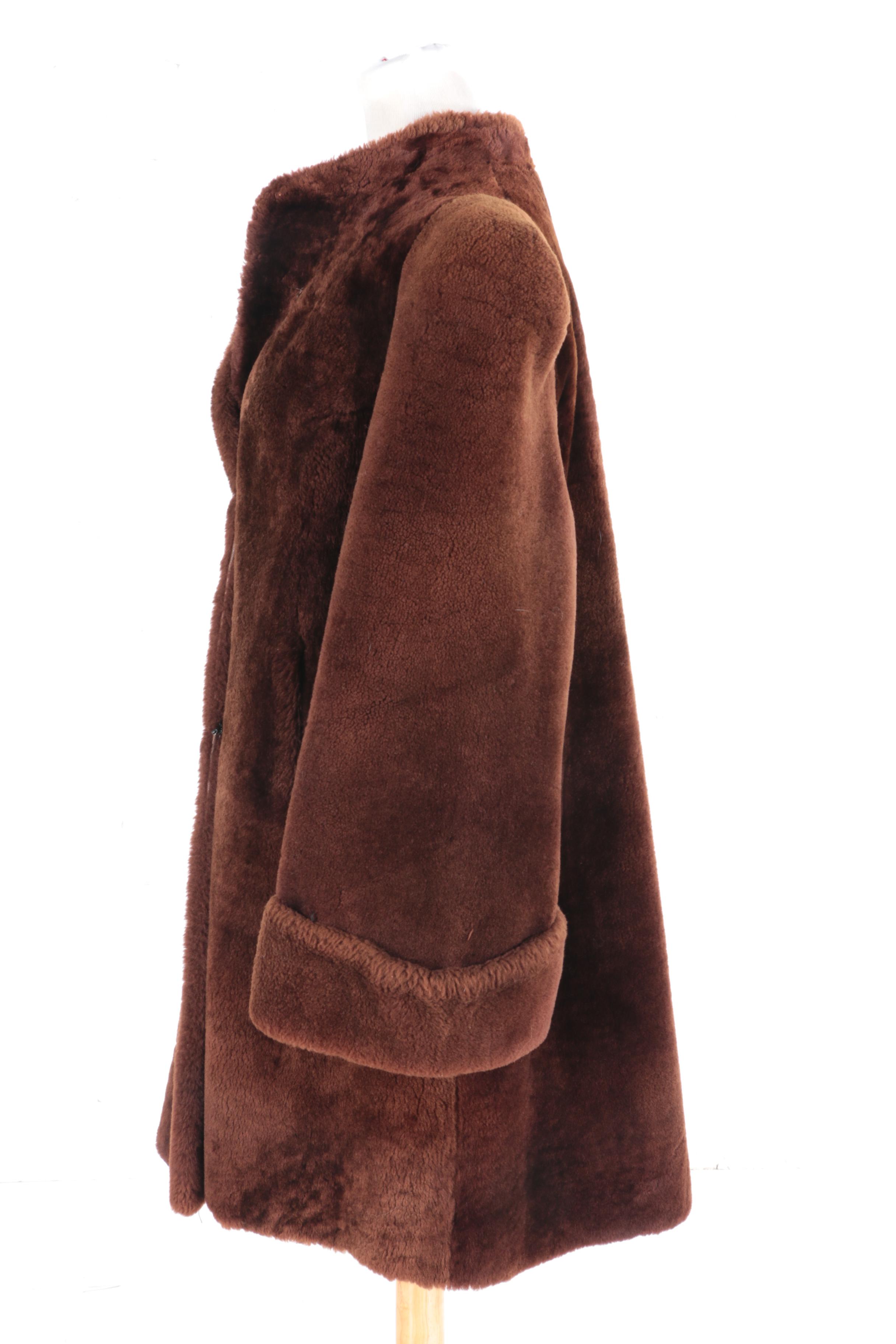 Vintage Strawbridge & Clothier Brown Mouton Coat