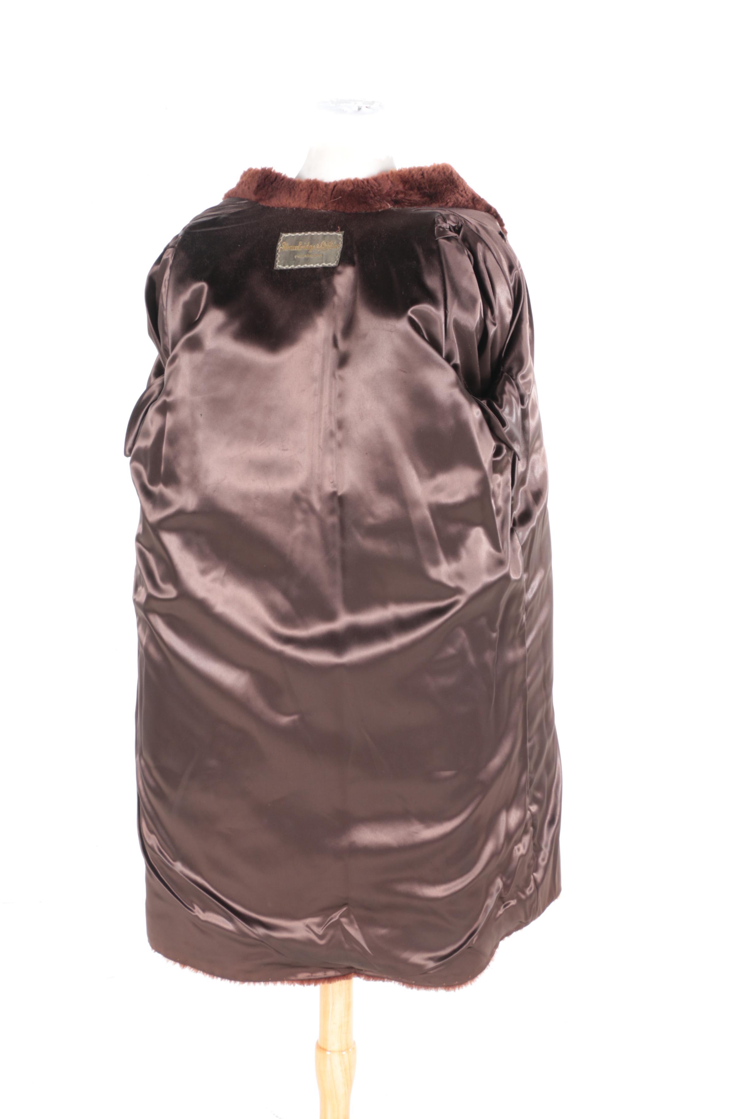 Vintage Strawbridge & Clothier Brown Mouton Coat