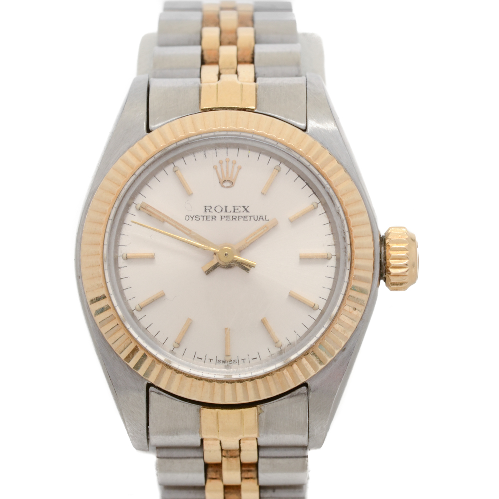Vintage Rolex 14K Yellow Gold Fluted Bezel Watch
