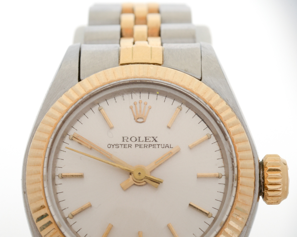 Vintage Rolex 14K Yellow Gold Fluted Bezel Watch