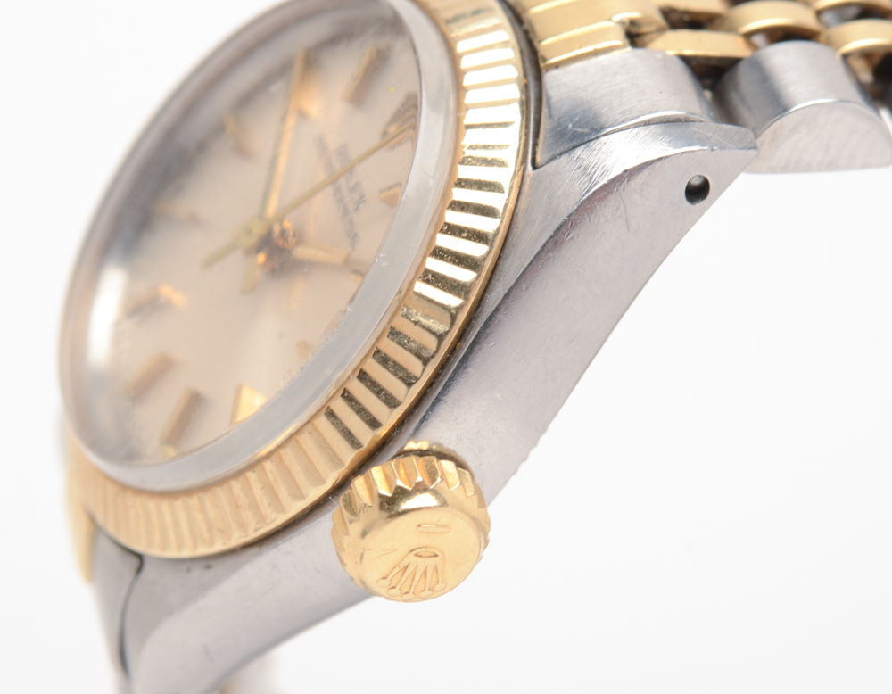 Vintage Rolex 14K Yellow Gold Fluted Bezel Watch