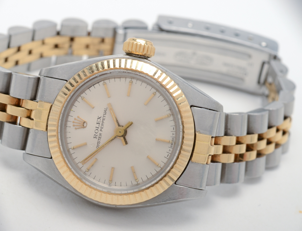 Vintage Rolex 14K Yellow Gold Fluted Bezel Watch