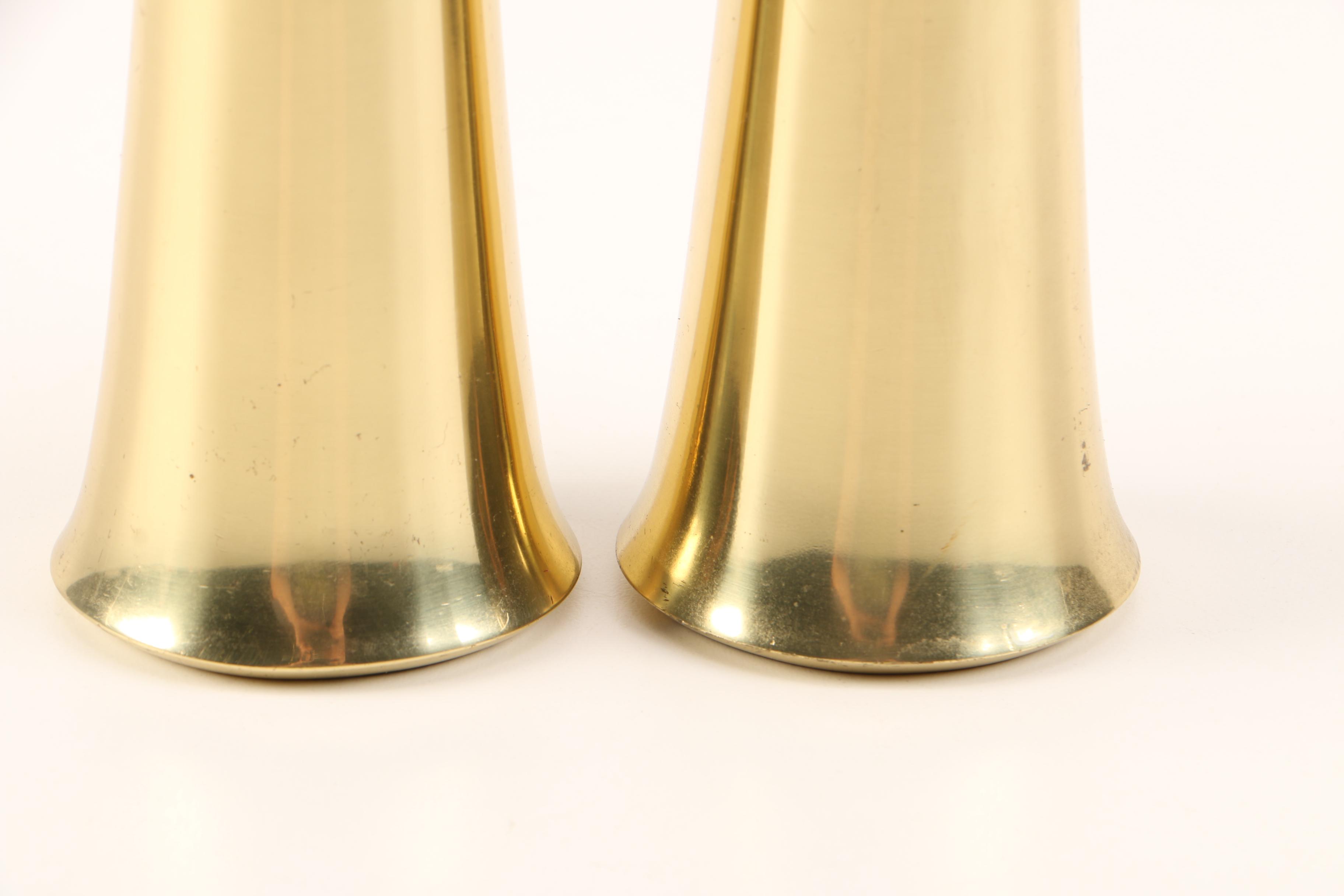 Pair of Jens Quistgaard Brass Candlestick Holders