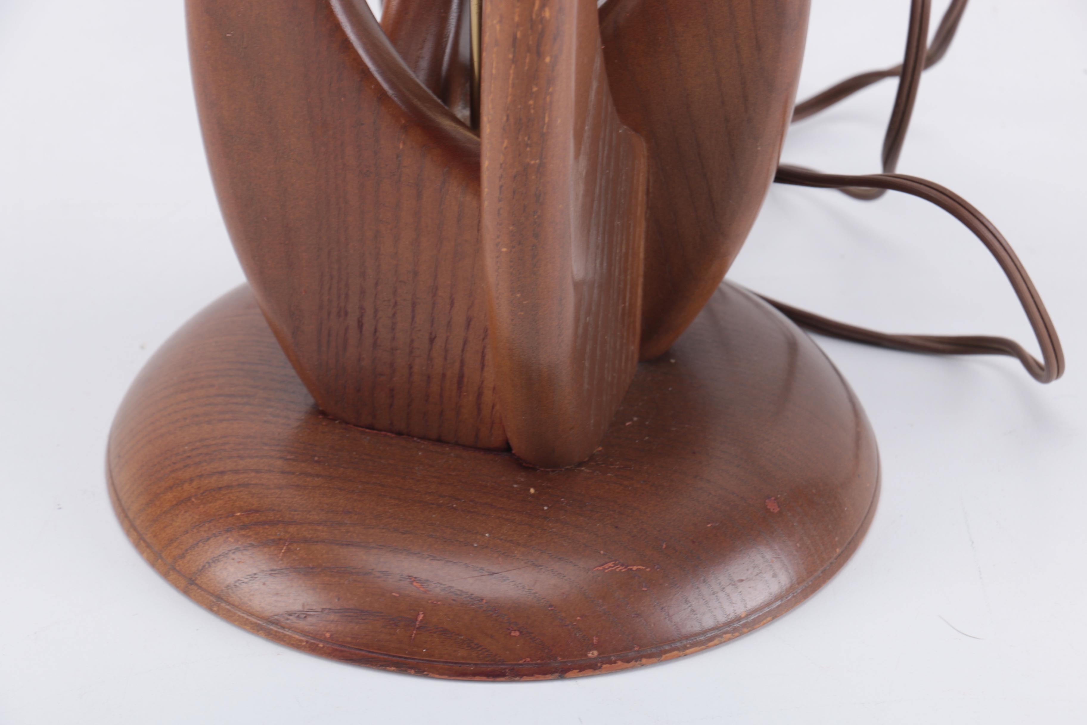 Mid Century Modern Wood Table Lamp