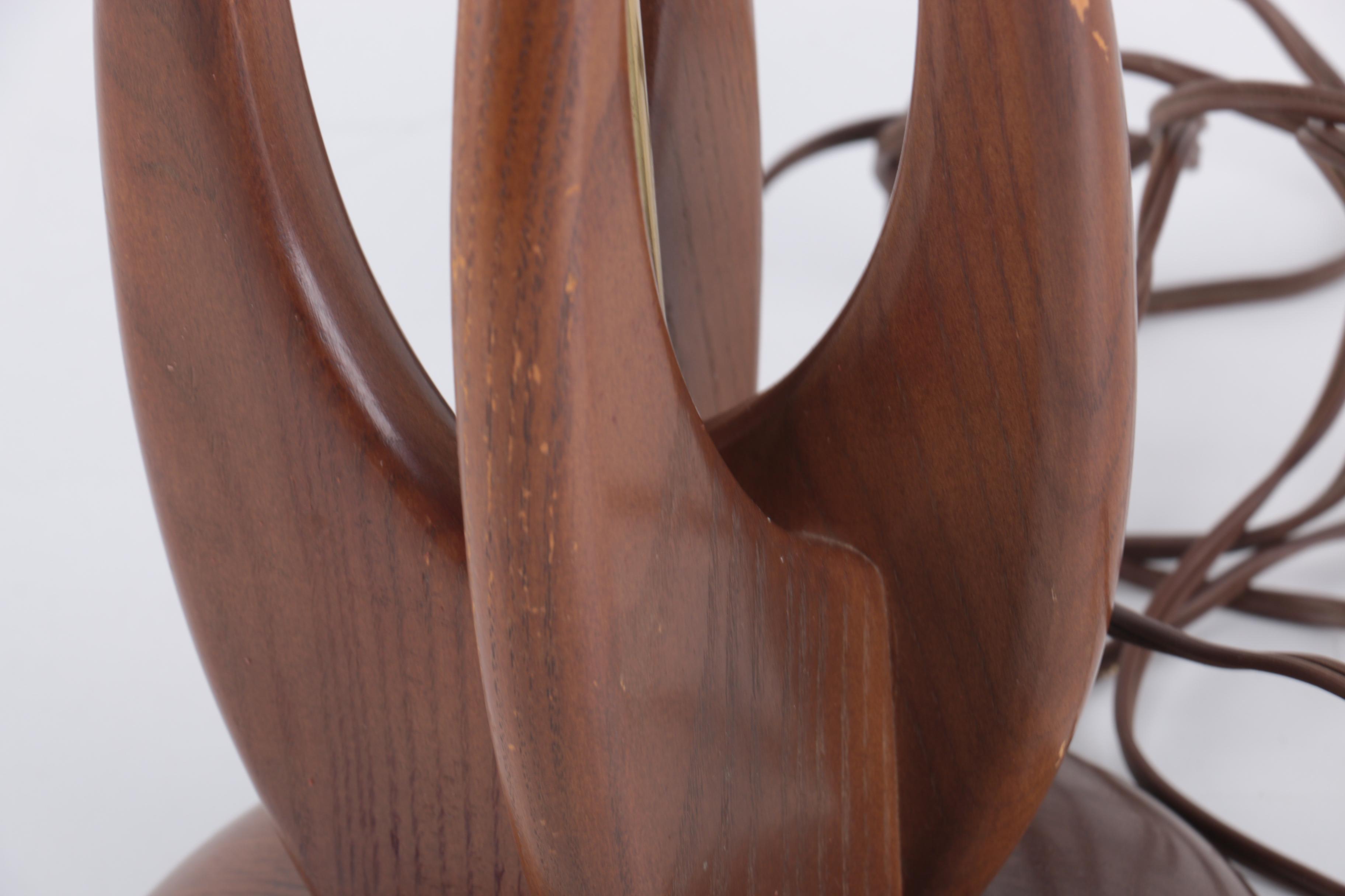 Mid Century Modern Wood Table Lamp