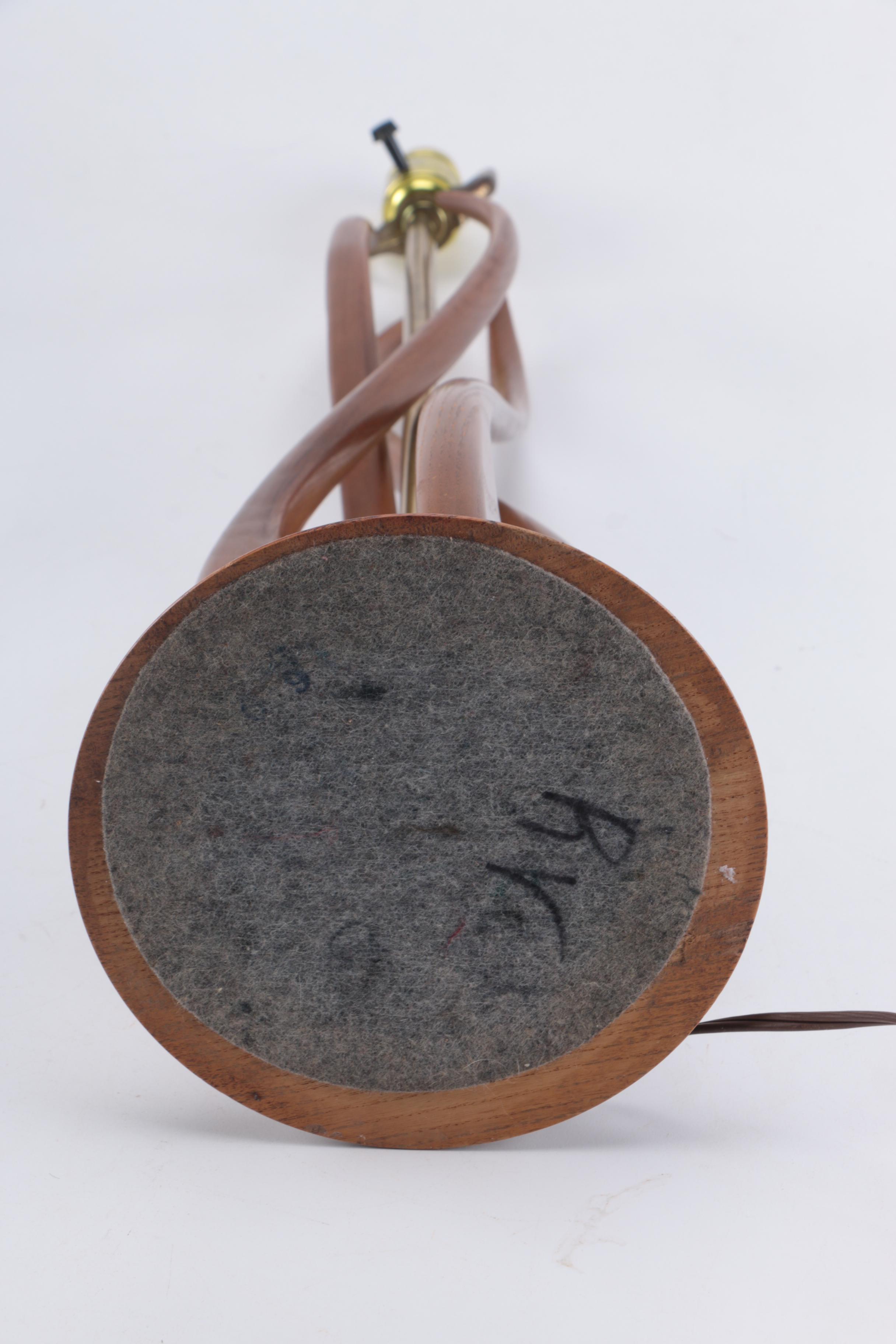 Mid Century Modern Wood Table Lamp