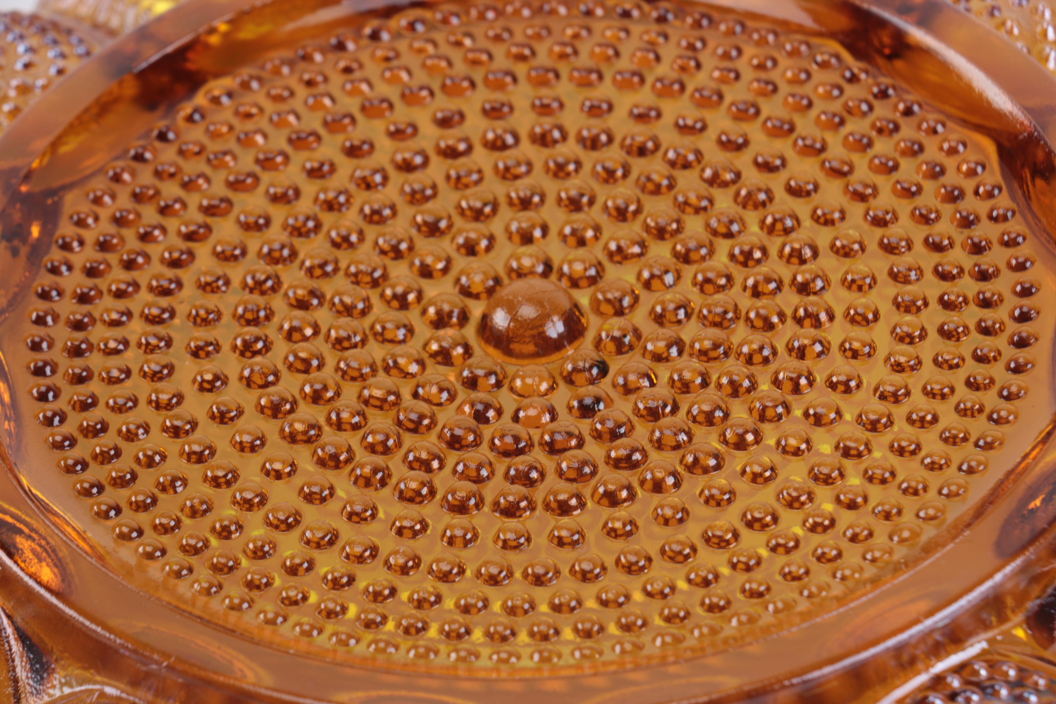 Carnival Glass Egg Plate and Decor