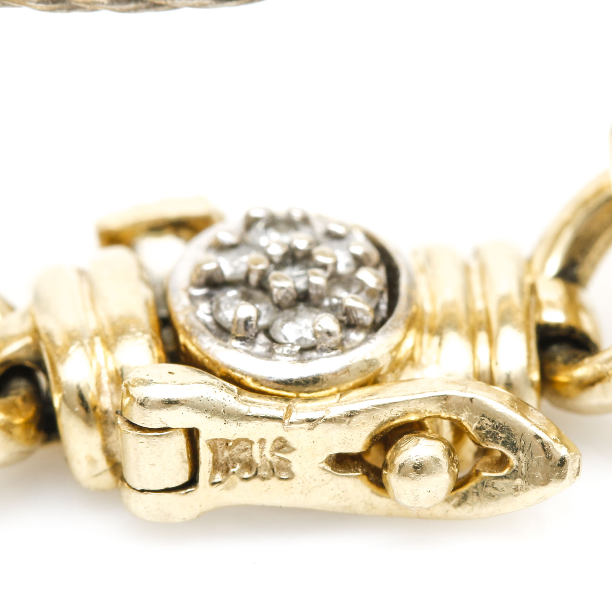 14K White and Yellow Gold Diamond Bracelet