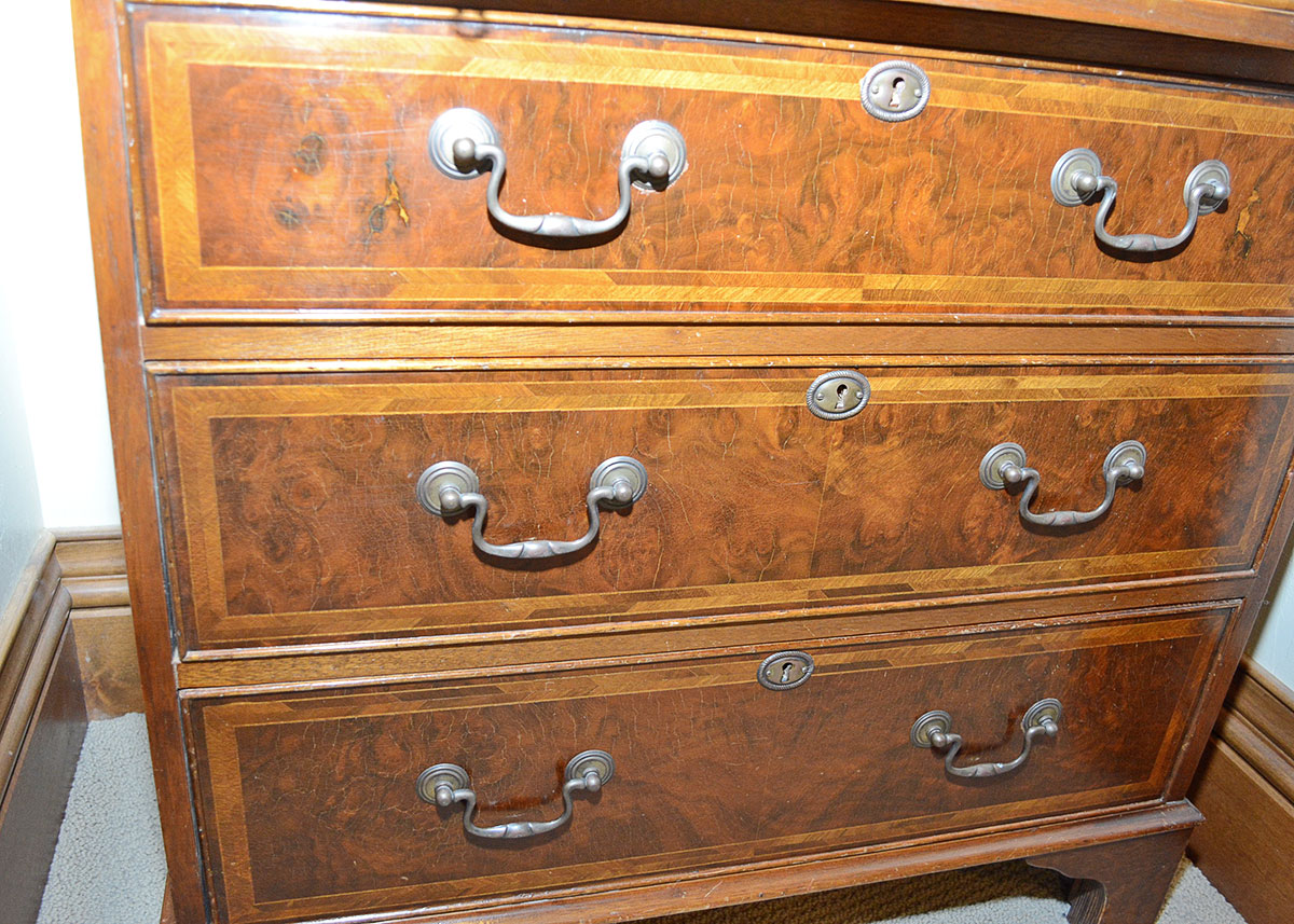 George III Style Inlaid Chest-on-Chest