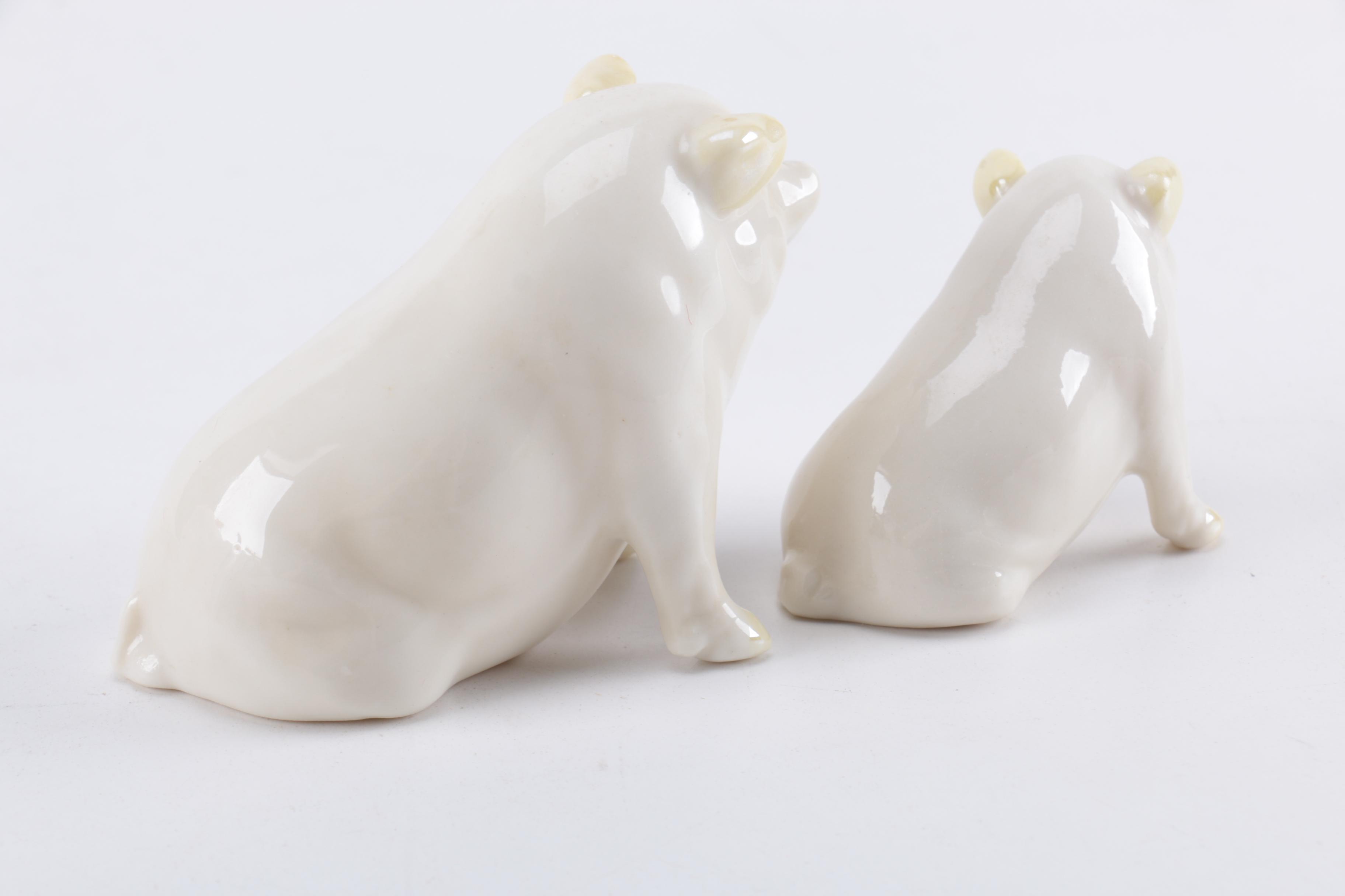Belleek Porcelain Pig Figurines