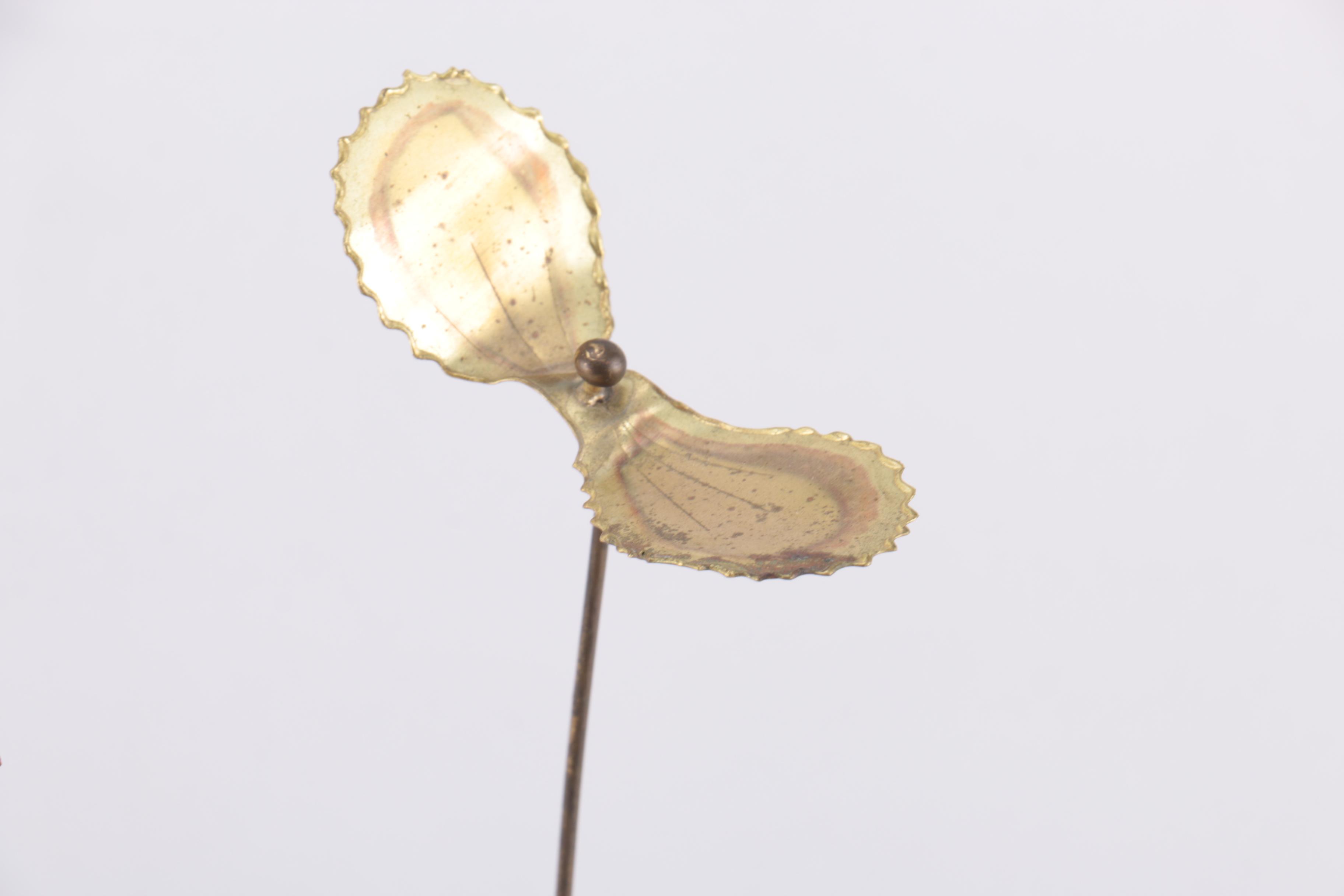 Copper and Brass Floral Sculpture