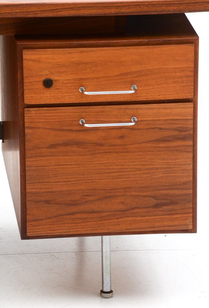 Mid Century Modern Jens Risom Floating Walnut Desk