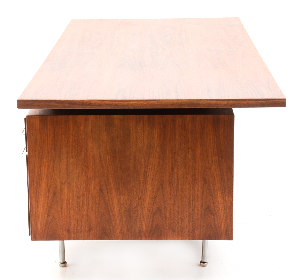 Mid Century Modern Jens Risom Floating Walnut Desk