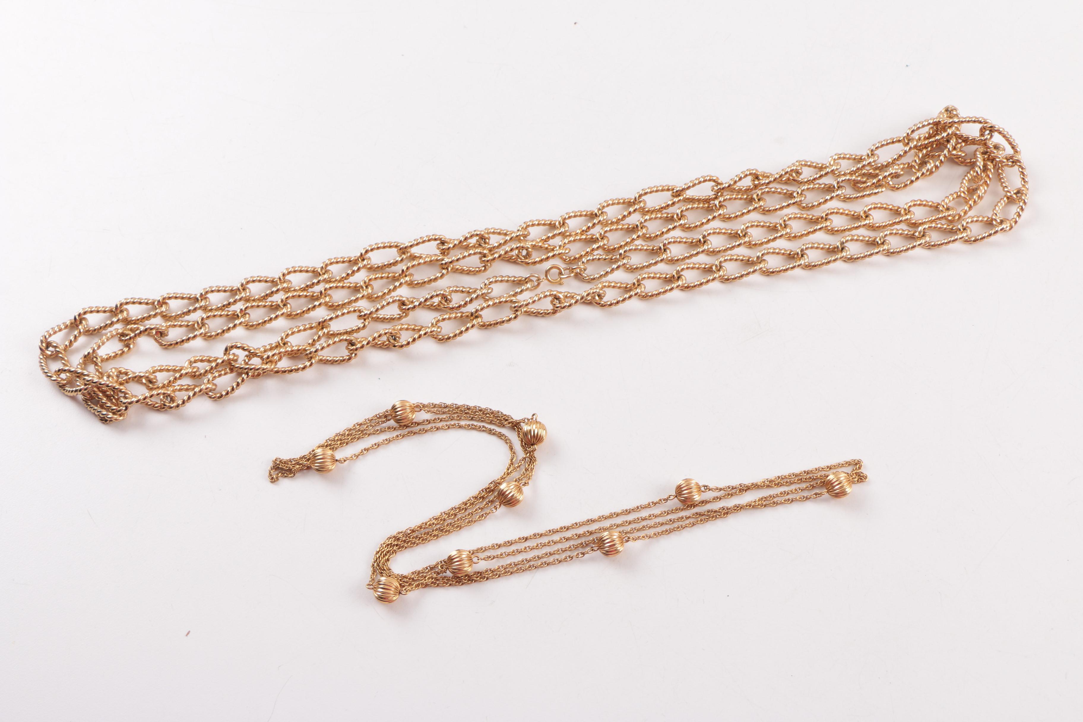 Assortment of Gold Tone VIntage Jewelry Including Givenchy