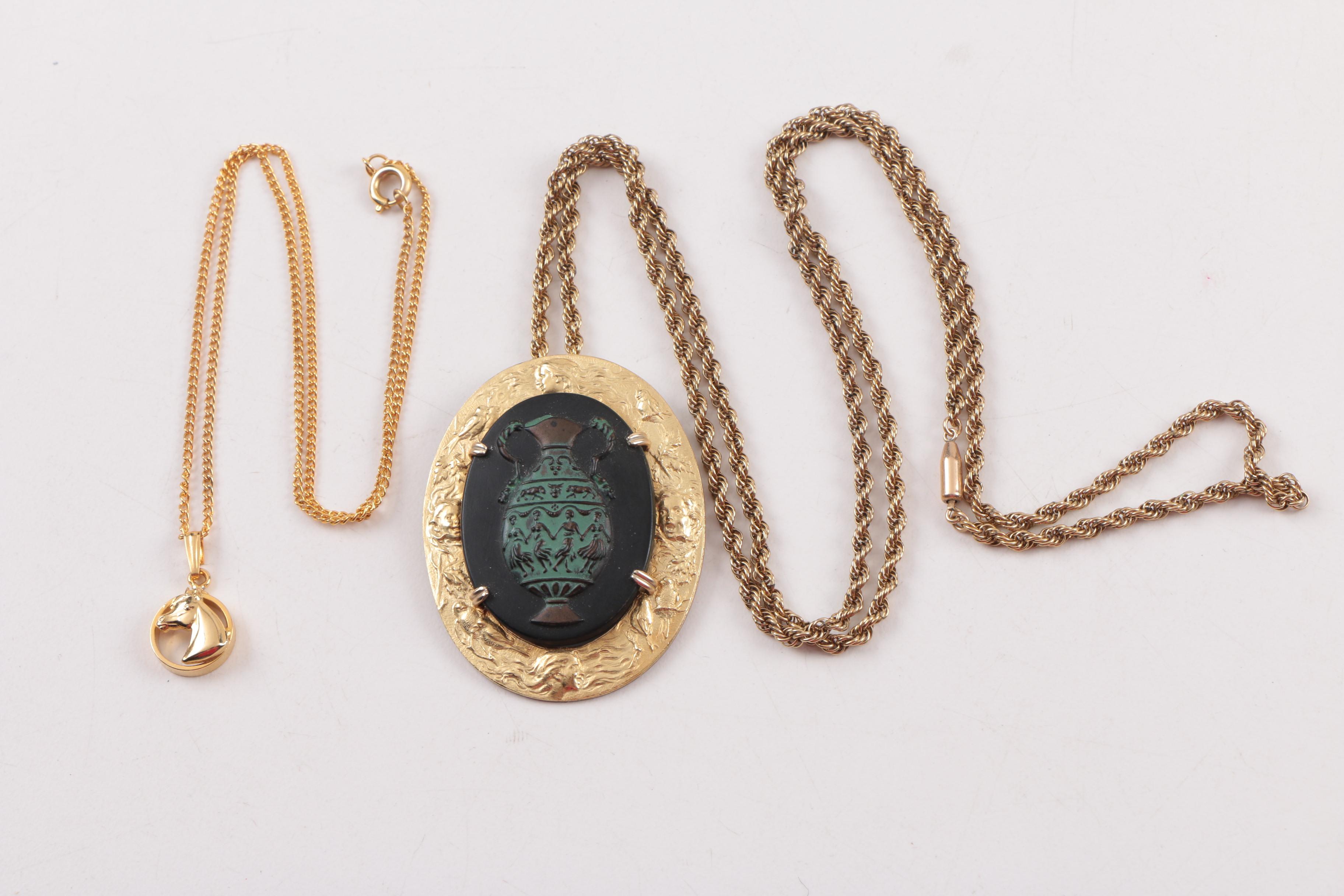 Assortment of Gold Tone VIntage Jewelry Including Givenchy