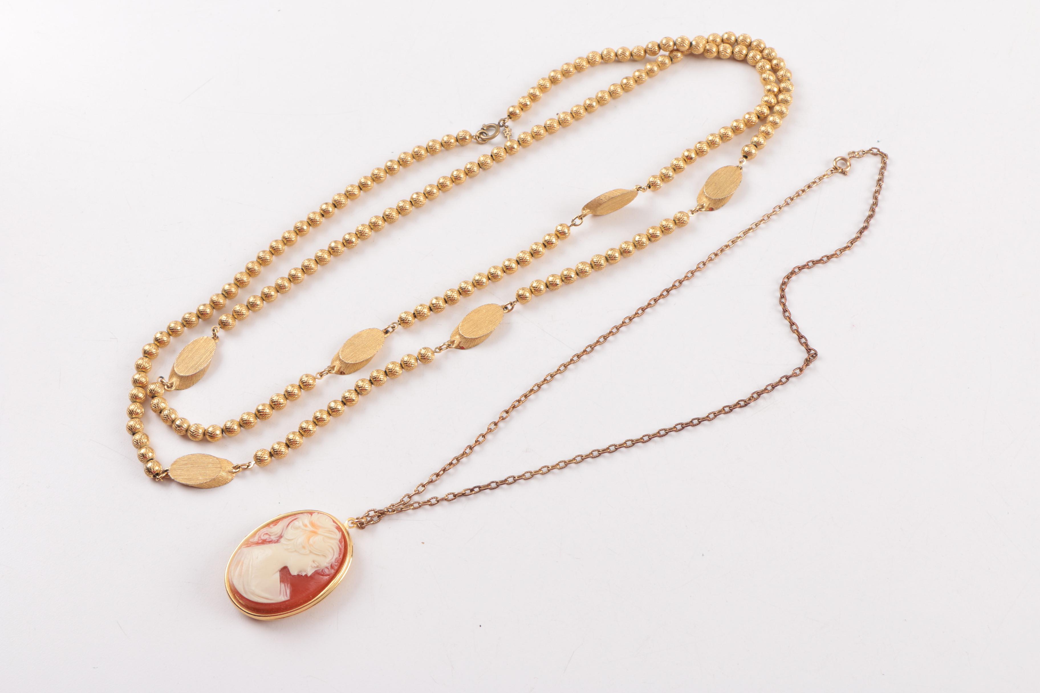 Assortment of Gold Tone VIntage Jewelry Including Givenchy