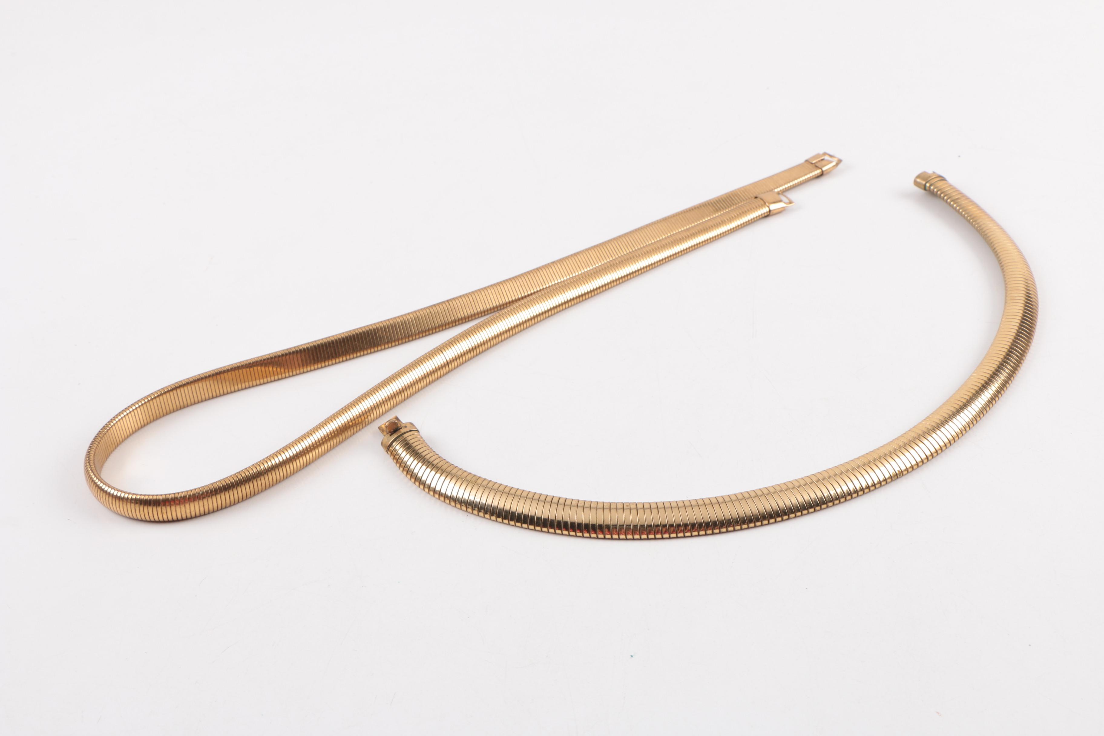 Assortment of Gold Tone VIntage Jewelry Including Givenchy