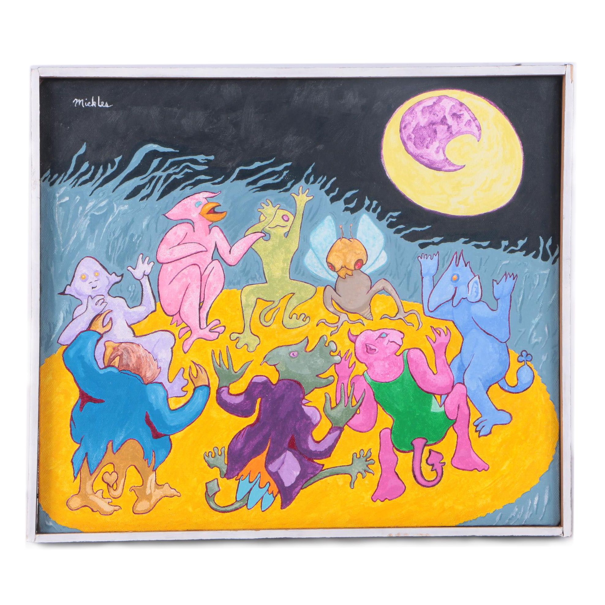 Morgan Mickles Acrylic on Canvas "Victory Dance"