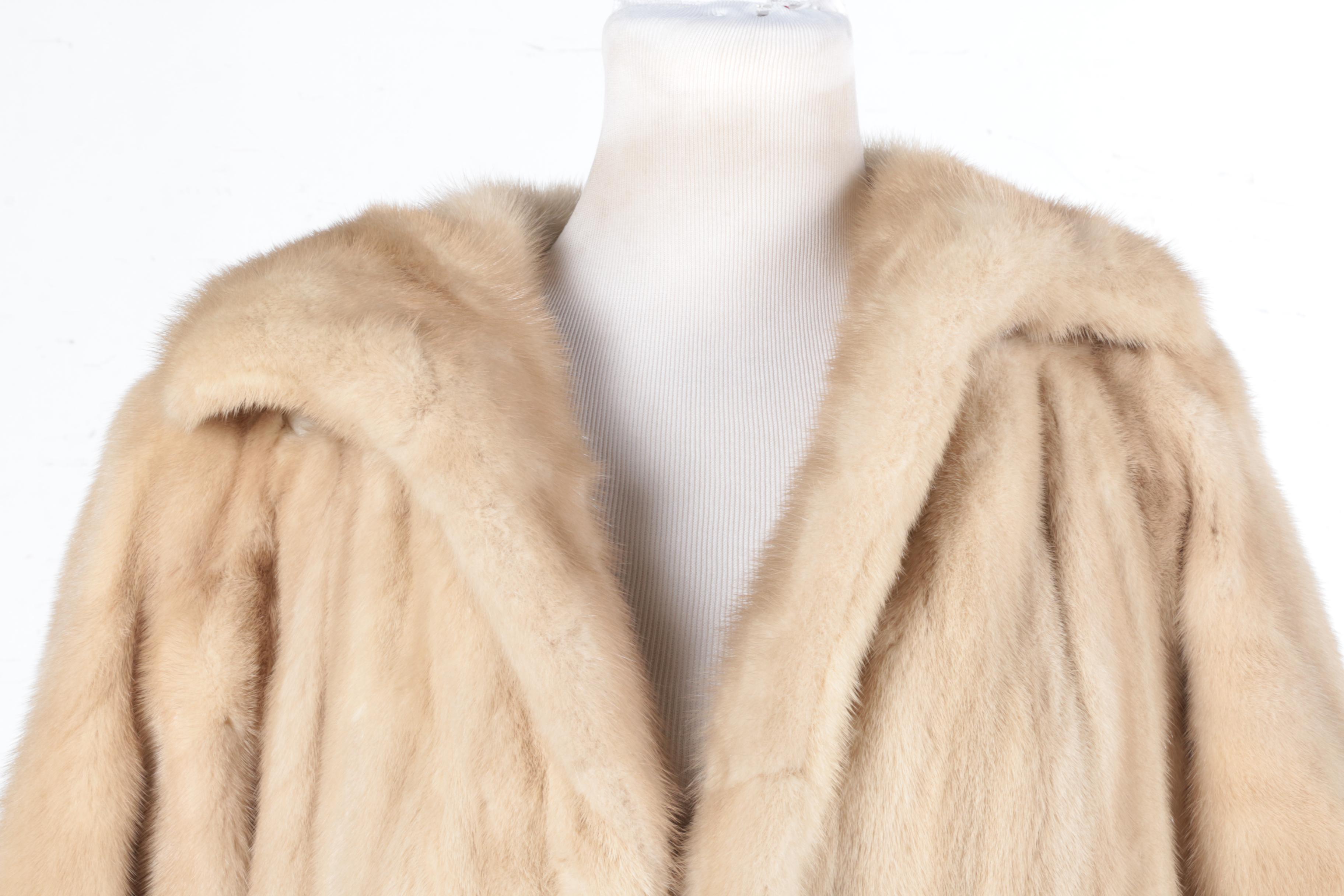 J. Galistino & Co. Full Length Blonde Mink Coat