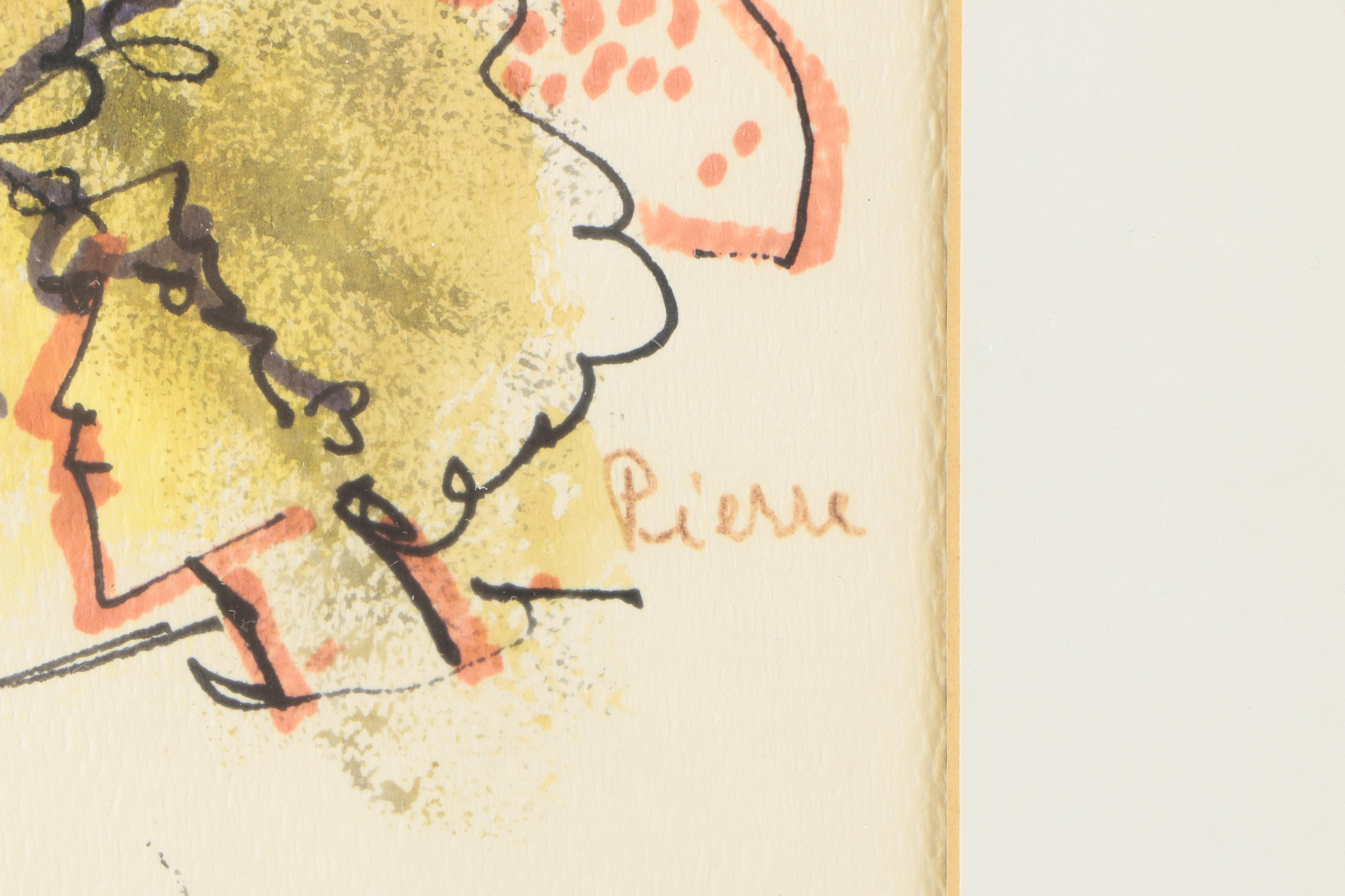 Ink and Watercolor Painting on Paper "Crowd"