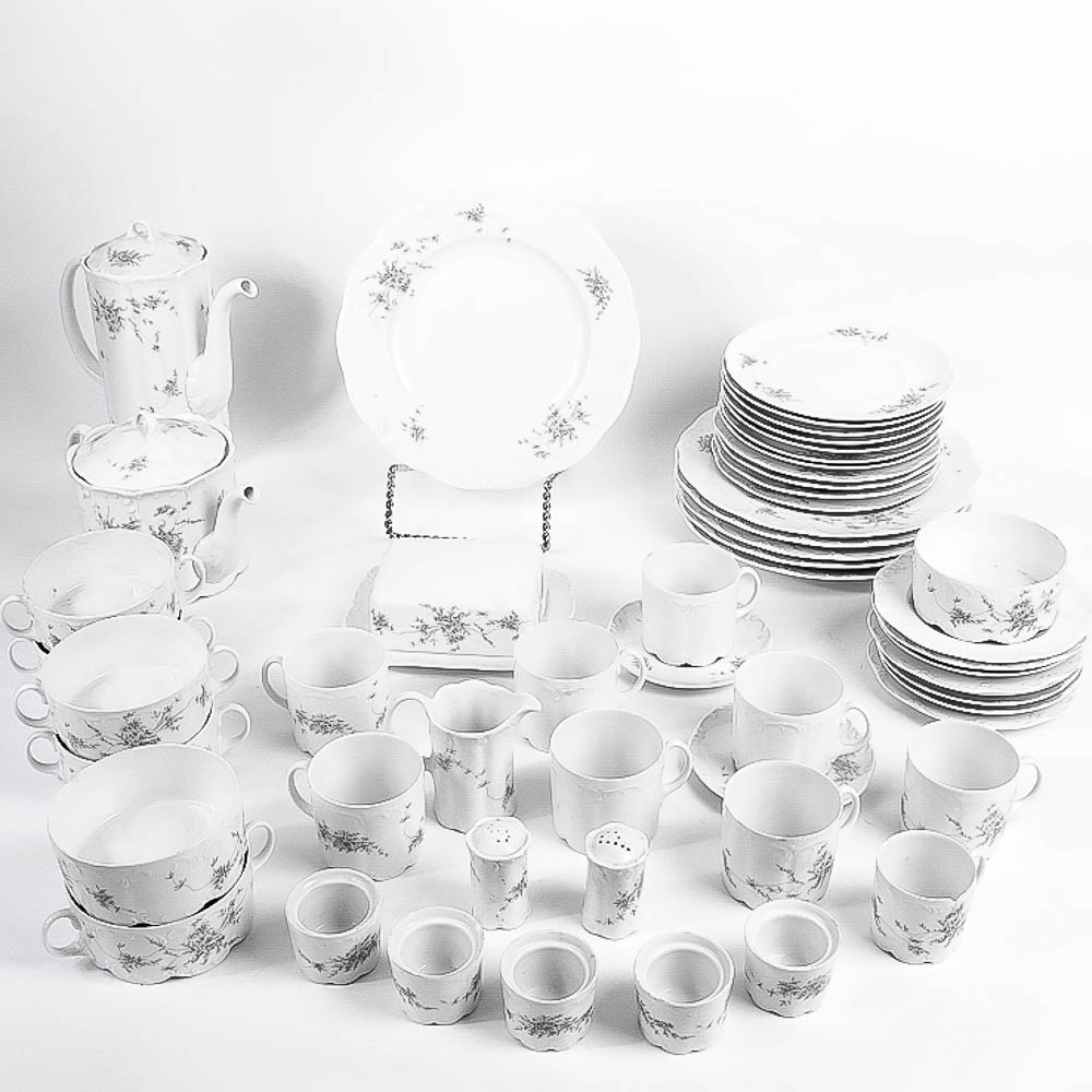 A Collection of Vintage Rosenthal "Classic Rose" Serve Ware Including a Tea Service