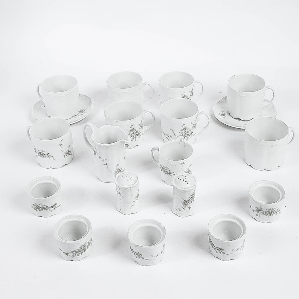 A Collection of Vintage Rosenthal "Classic Rose" Serve Ware Including a Tea Service